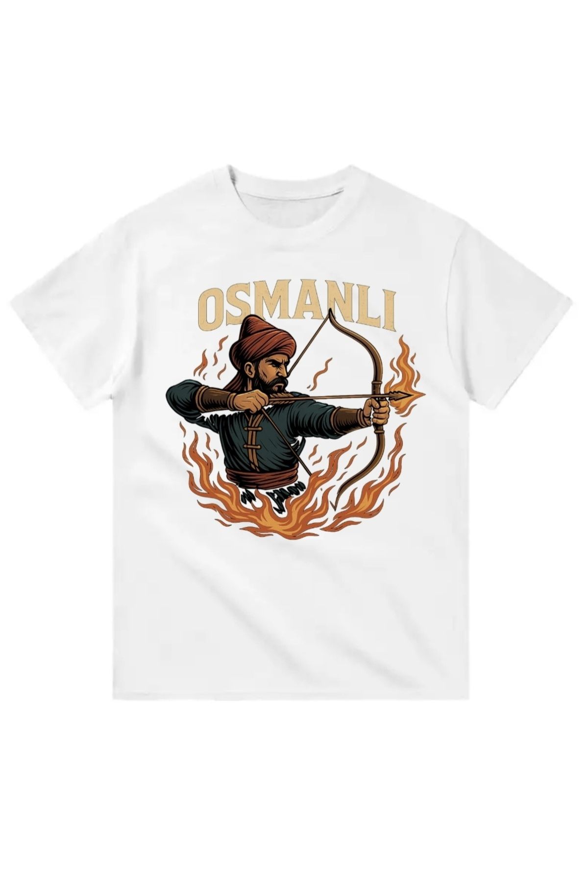 Yeta Alevli Ok Atan Osmanlı Okçusu Tişört