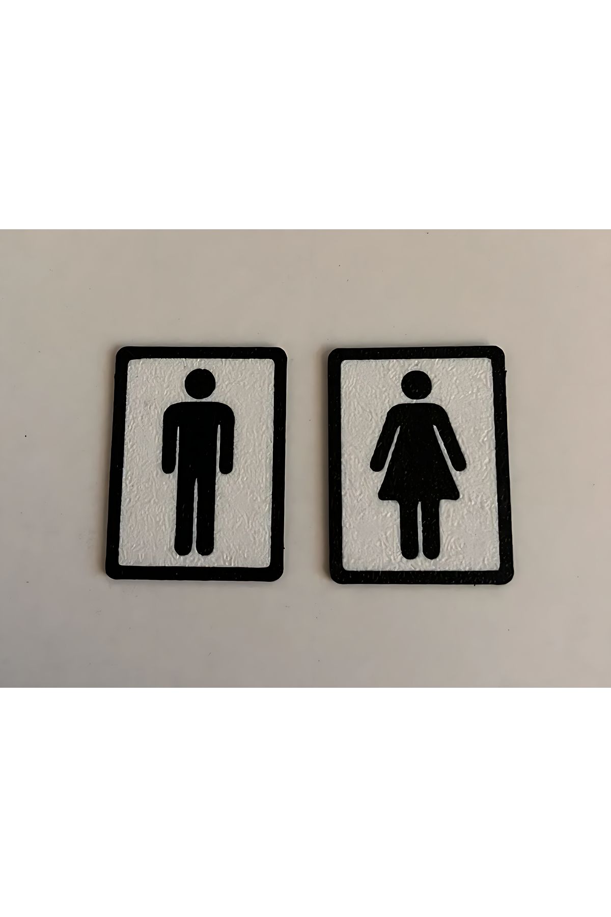 BaBaWoSs Tuvalet Tabelası Dekoratif 2 Adet Ve Bay 15 Cm