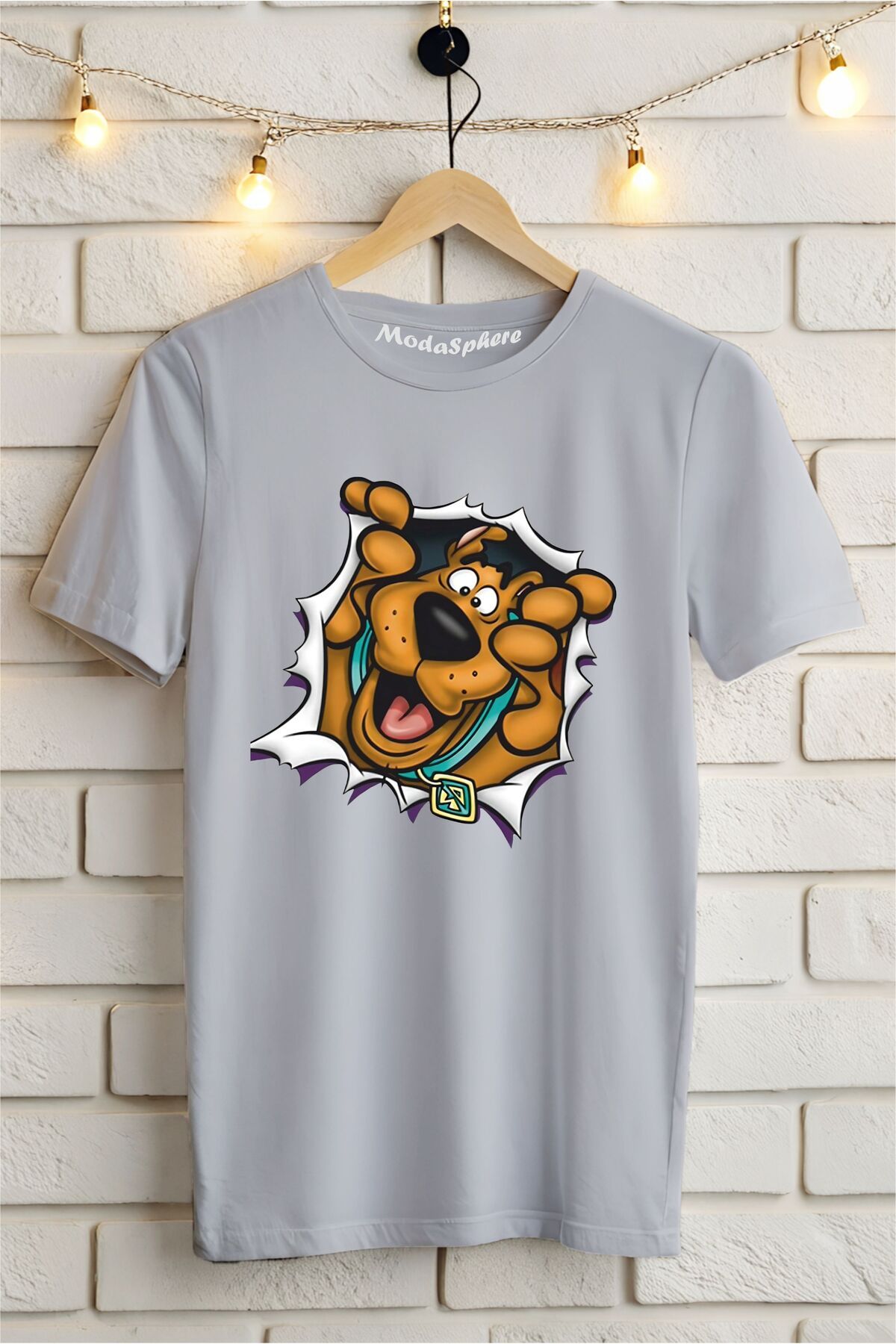 ModaSphere Scooby Doo Baskılı Unisex Oversize Tişört