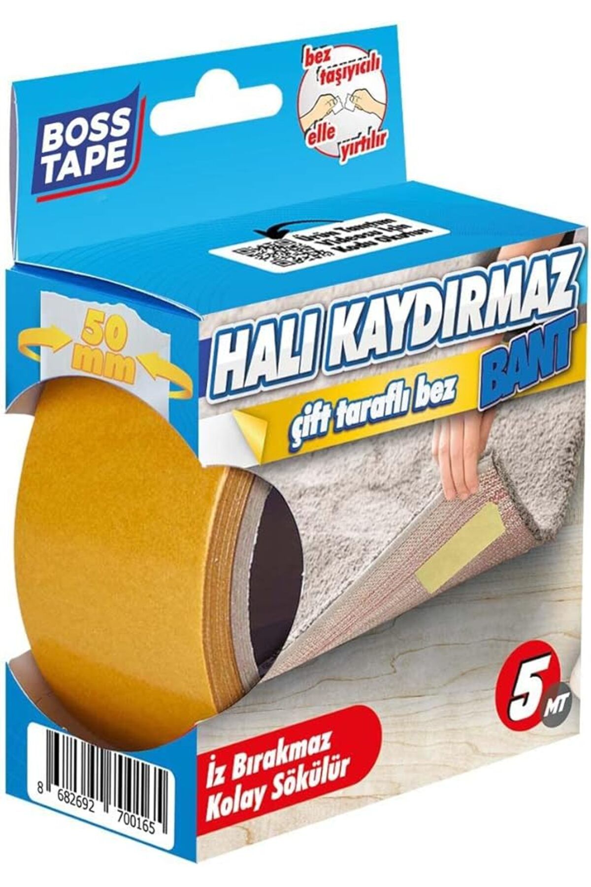 ShopZum Halı Yapıştırma Bandı, Halı Kaydırmaz 50Mm X 5Mt