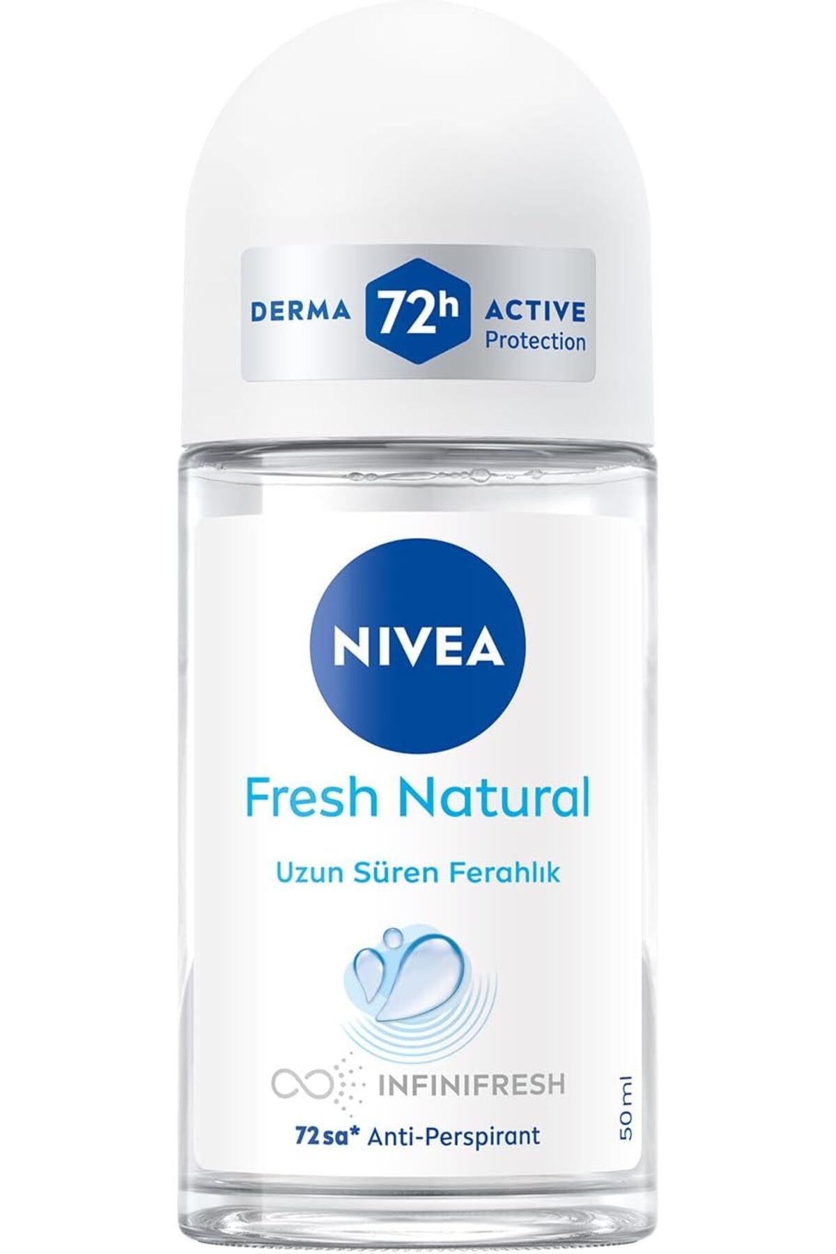 ShopZum Kadın Roll On Deodorant Fresh Natural 50 Ml, 72 Saat Anti-Perspirant Koruma,Okyanus