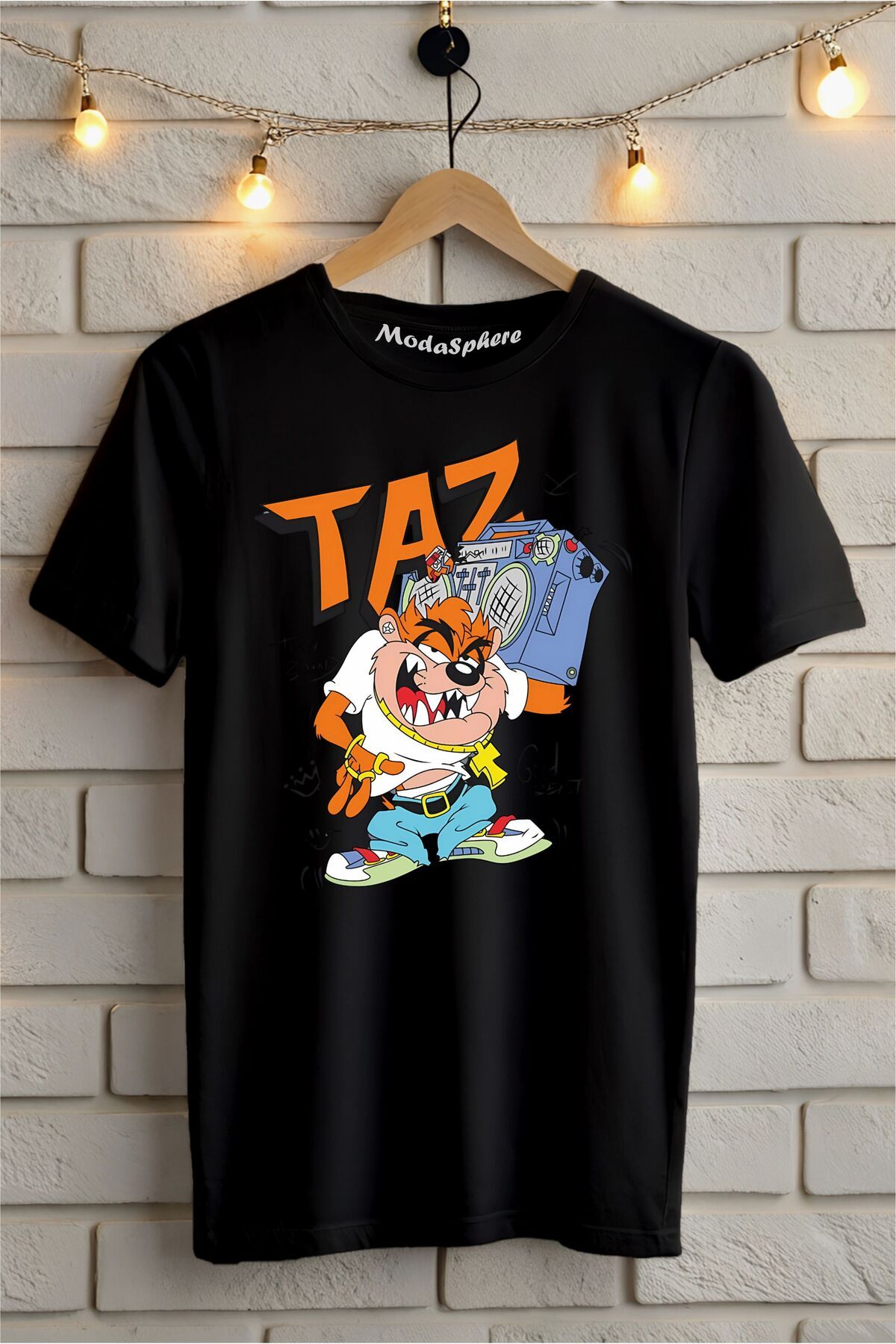ModaSphere TAZ Baskılı Unisex Oversize Tişört
