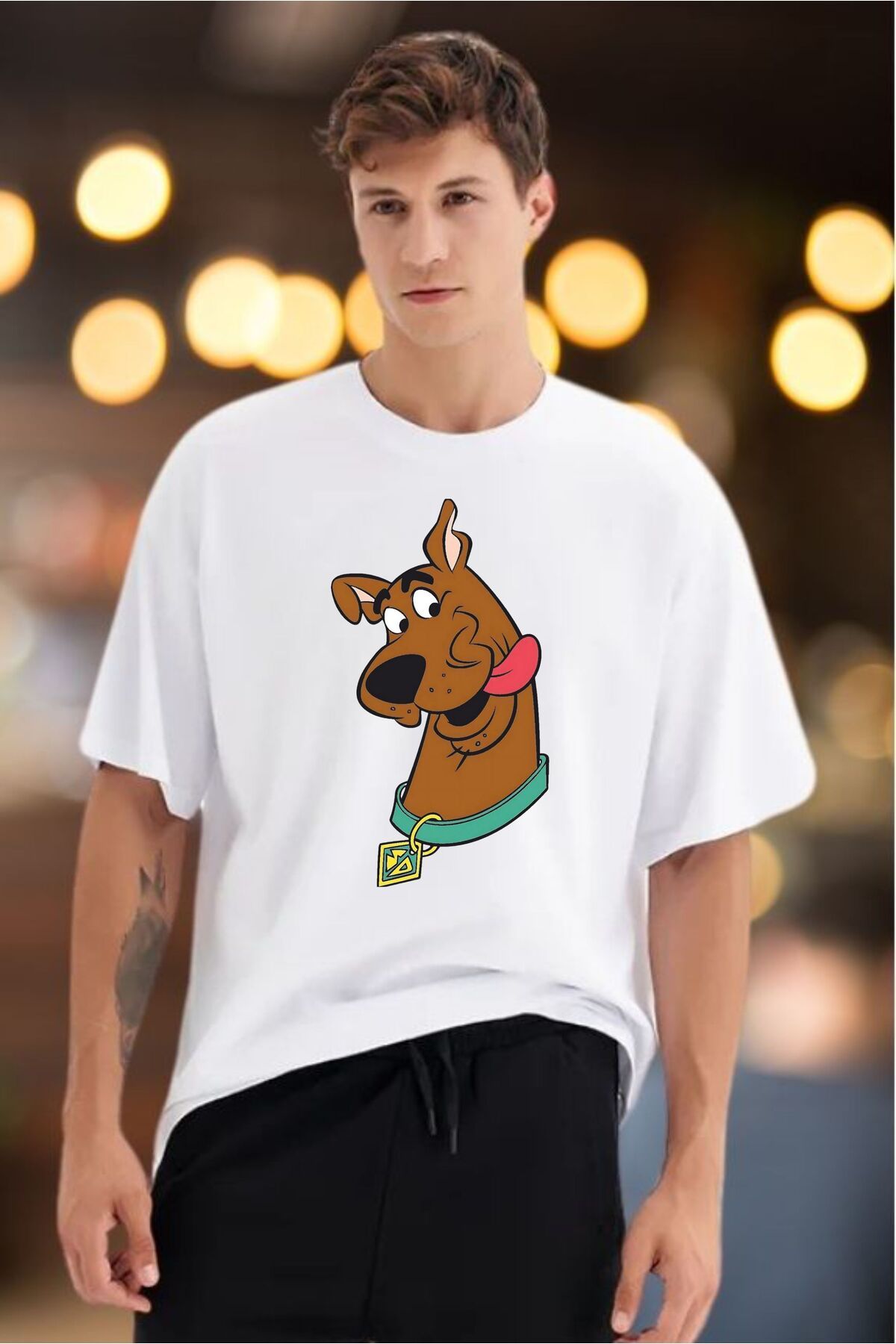 ModaSphere Scooby-Do Baskılı Unisex Oversize Tişört