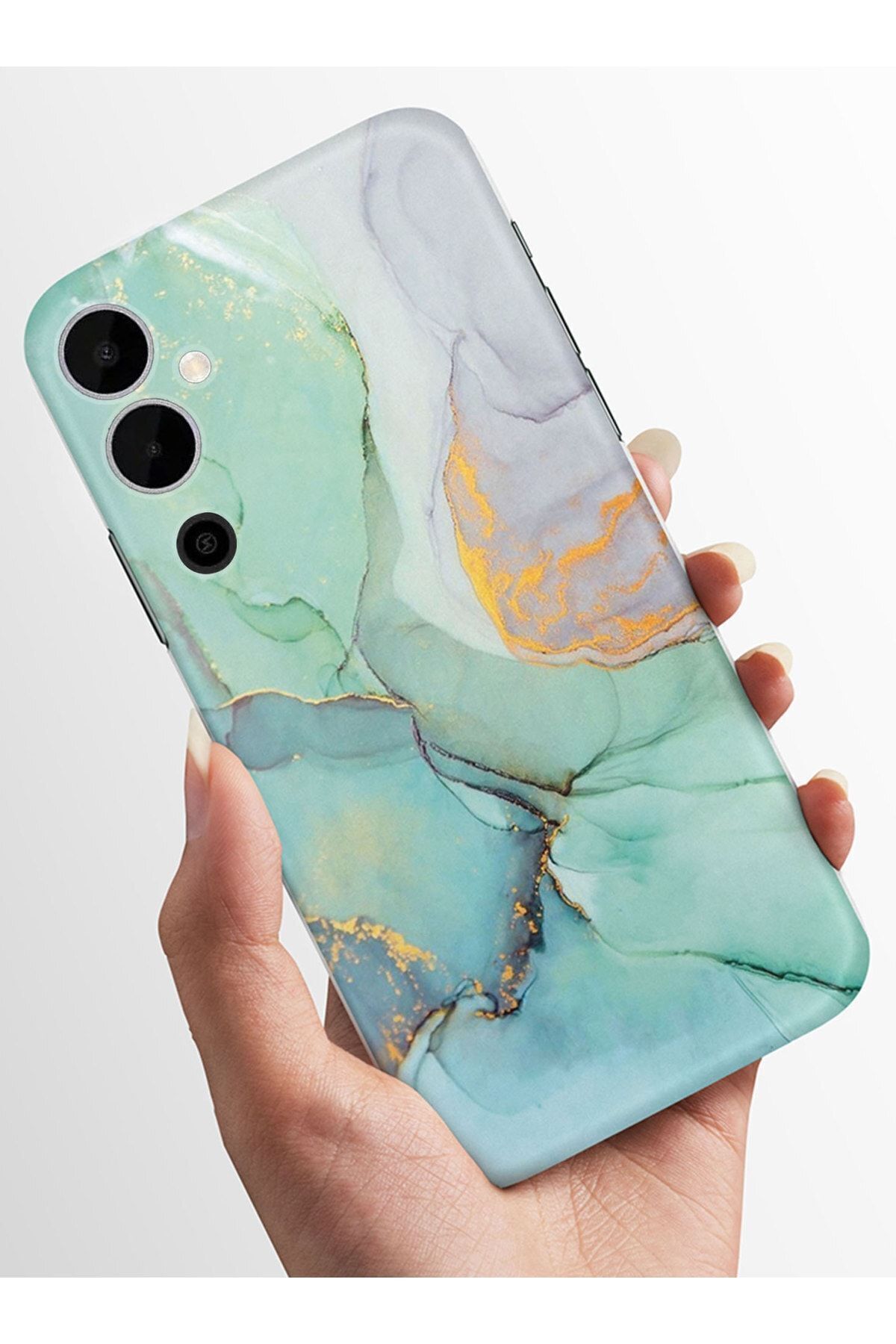 TECNO Pova Neo 2 Kılıfı Standlı Baskılı Parlak Silikon Kapak - Greenmarble
