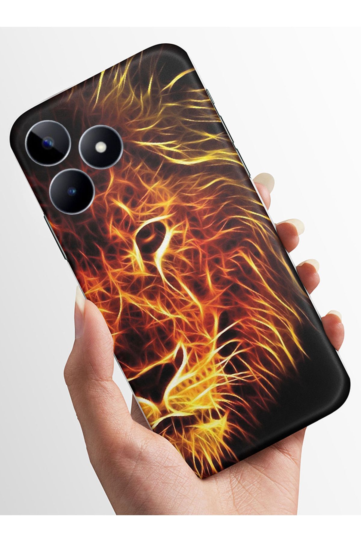 Activist Realme C53 Kılıf Kamera Korumalı Baskılı Silikon Kapak - lion
