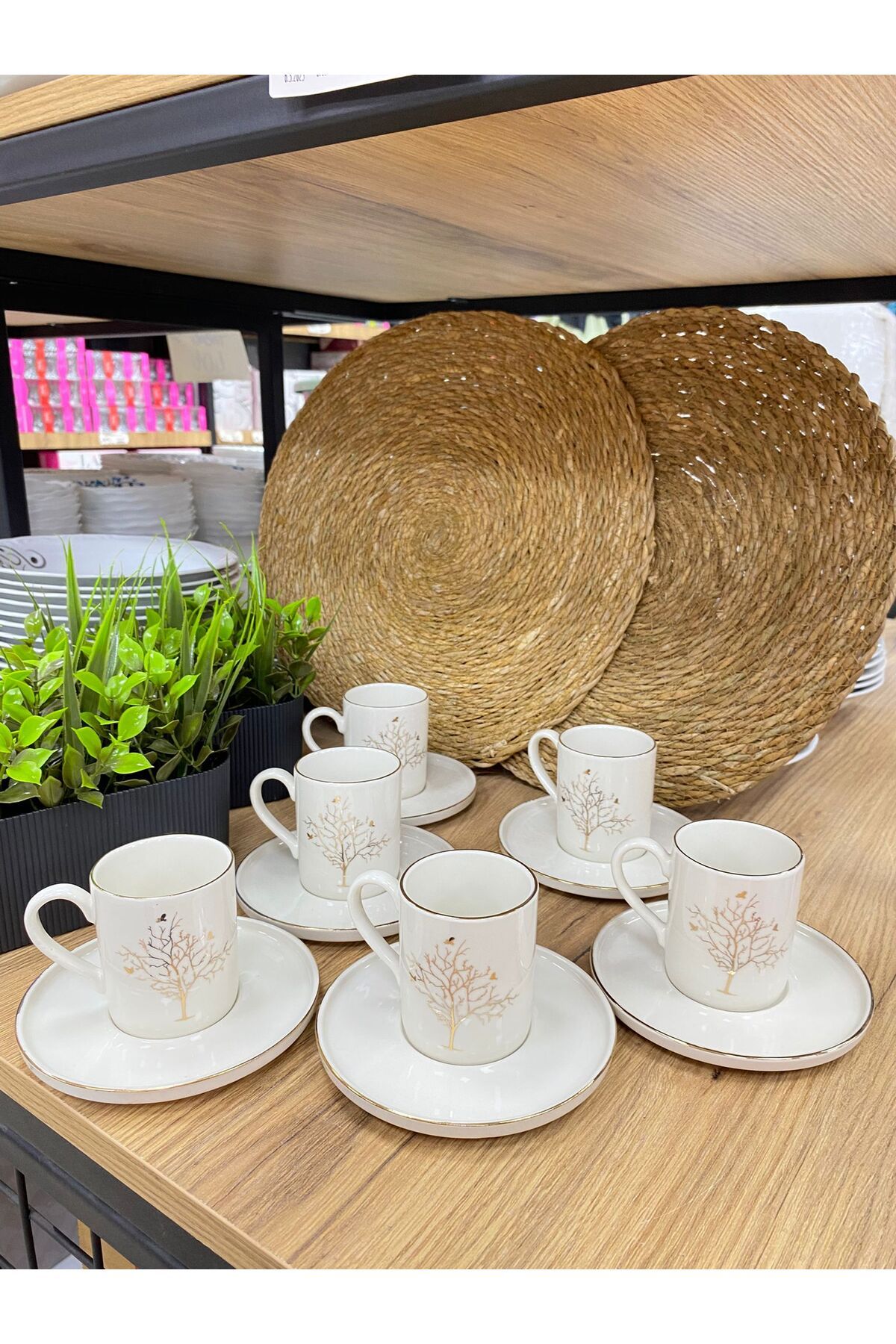 KÜTAHYA HOME 12 PARÇA 6 KİŞİLİK HAYAT AĞAÇLI FİNCAN TAKIMI ☕️
