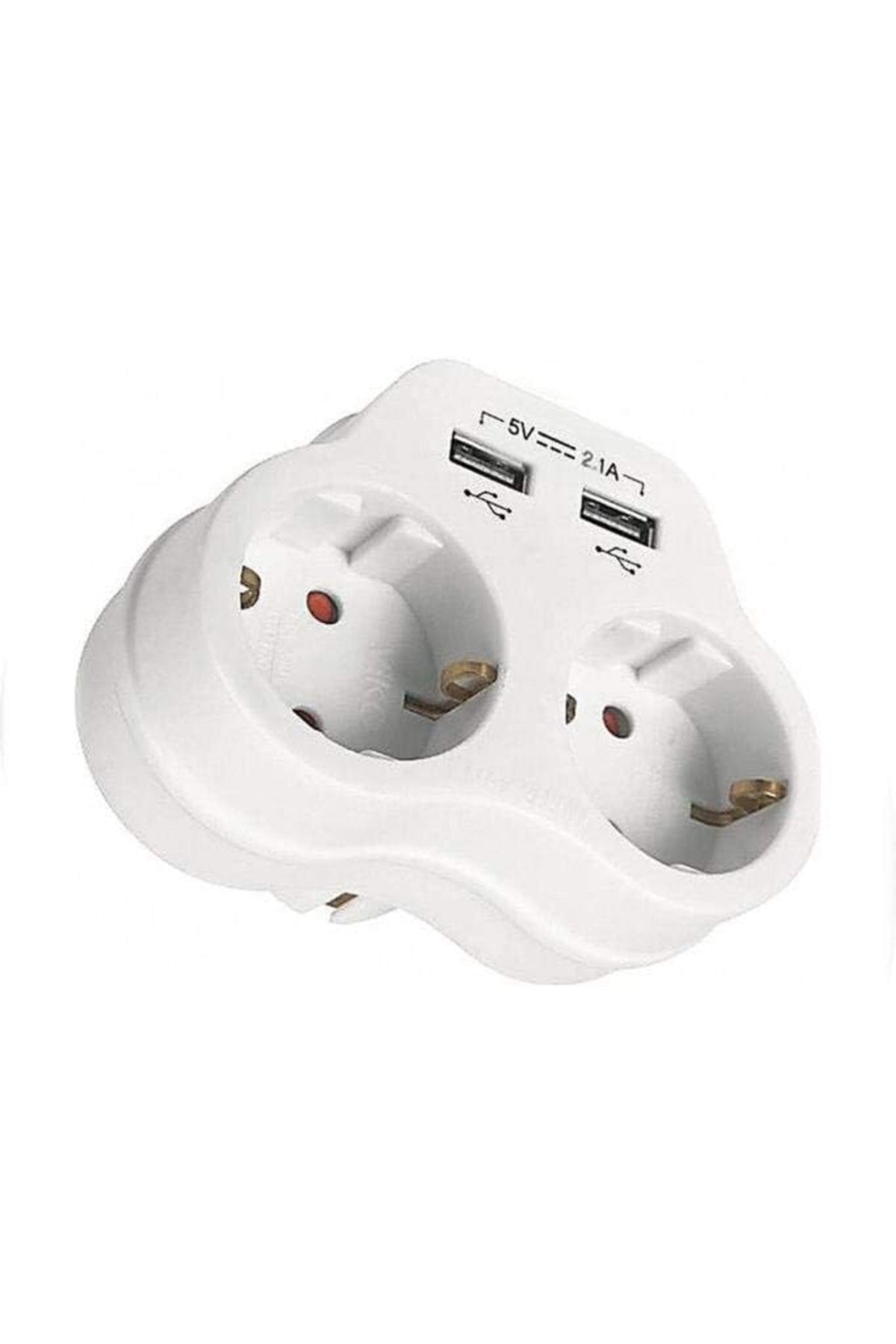 ShopZum İkili Topraklı Ve Usb Çıkışlı Fiş Priz (2A) Vk