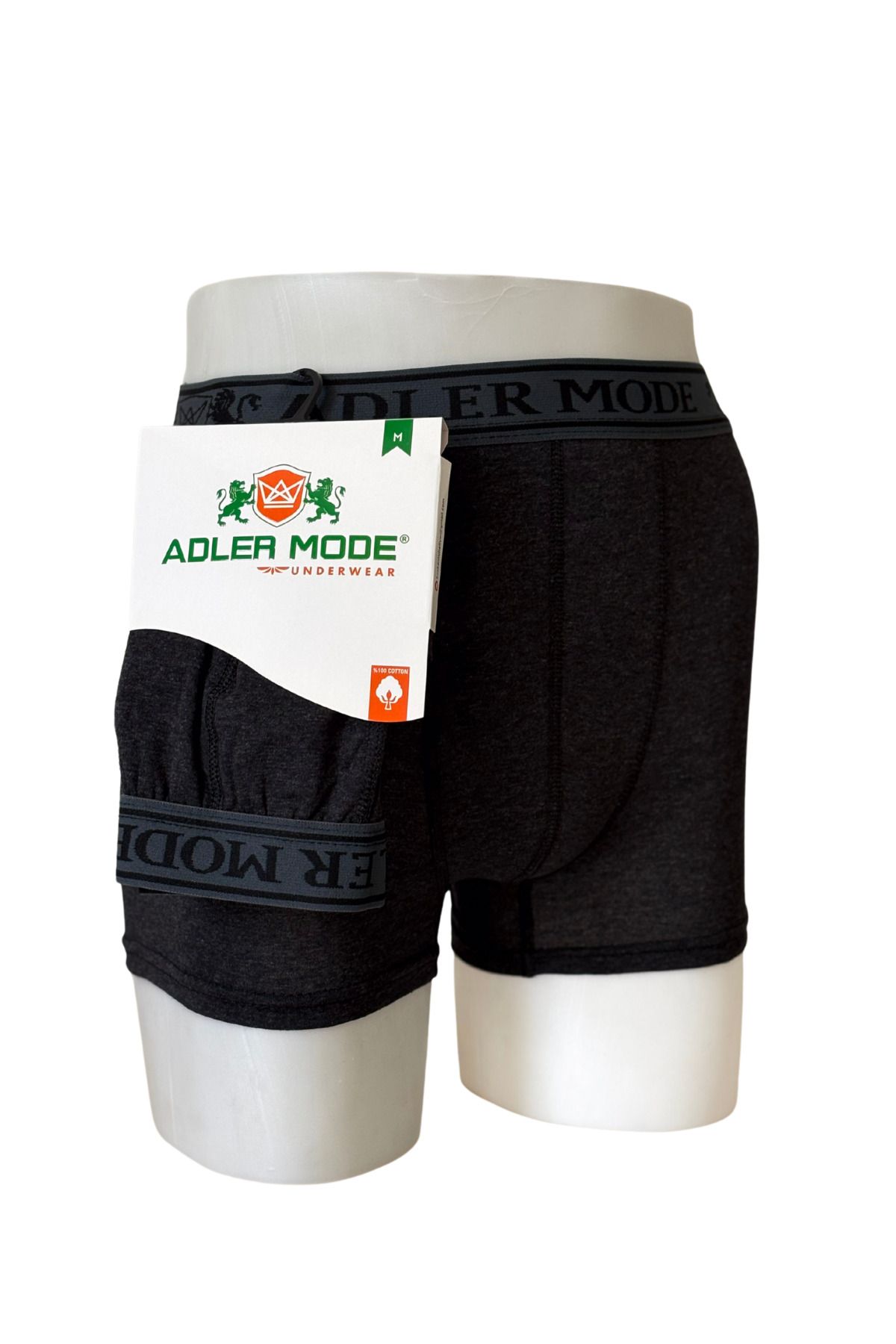 ADLER MODE Erkek Pamuk Boxer Antrasit
