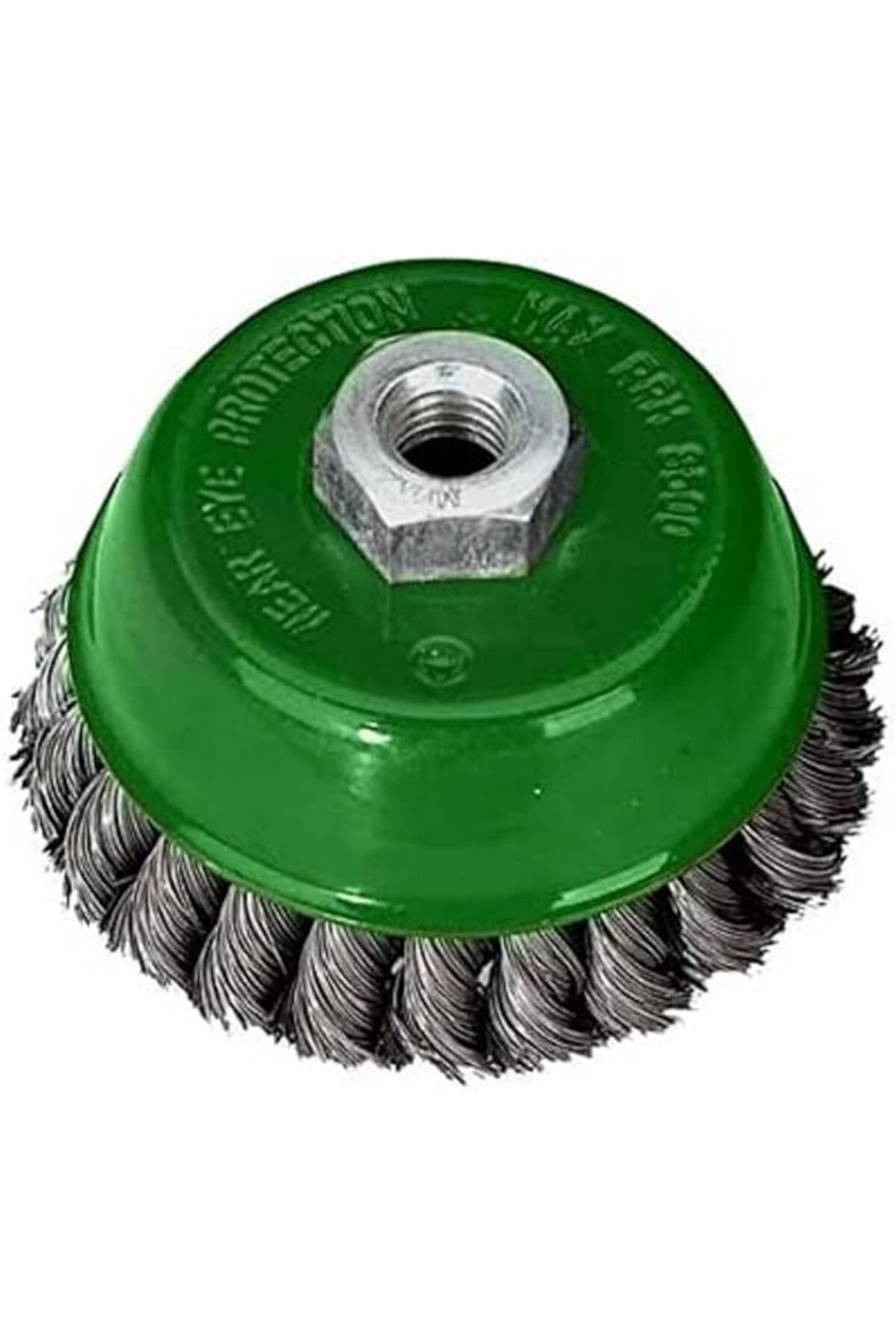 ShopZum T 27707/75 Burma Telli Çanak Fırça, Gri/Yeşil, 75 Mm