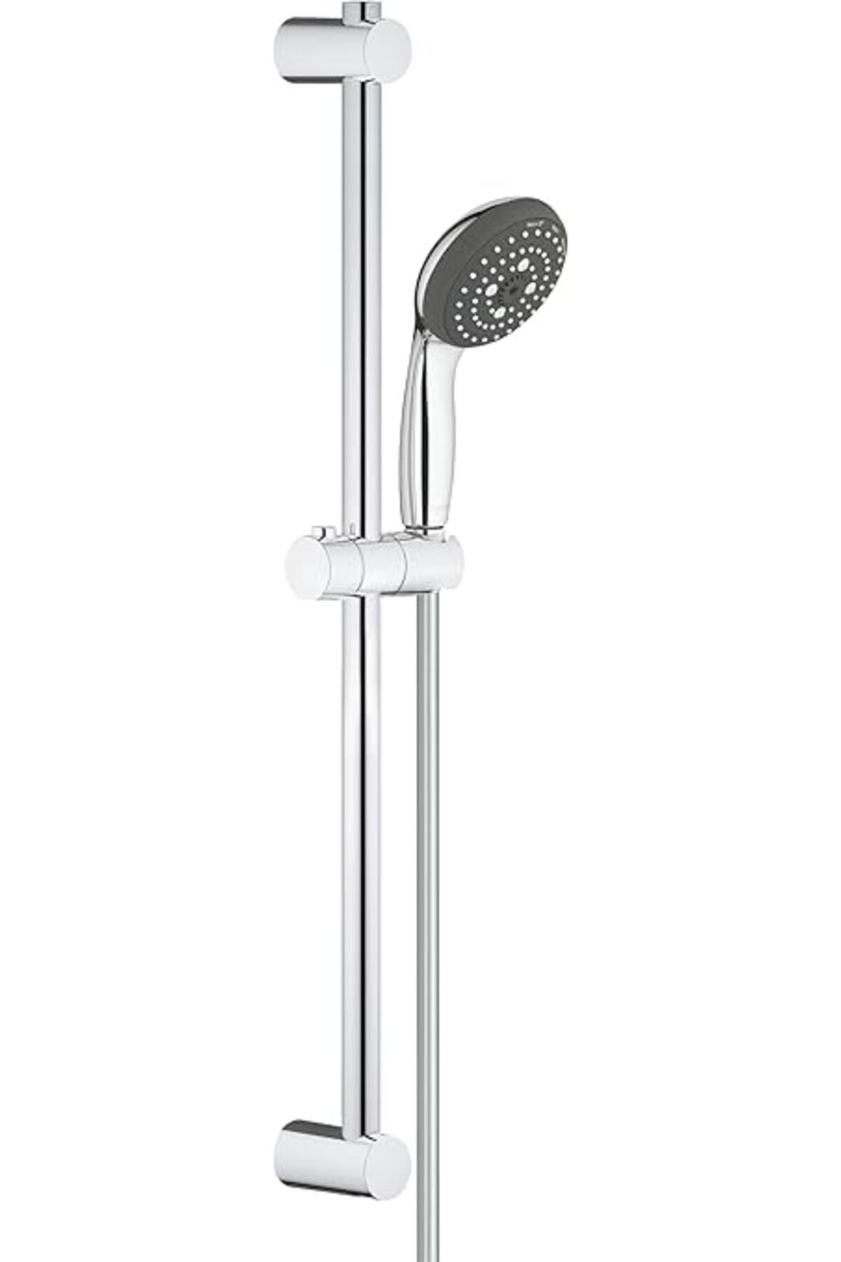 ShopZum Vitalio Start 100 Sürgülü Duş Seti, 600 Mm Sürgülü Ray , 100Mm El Duşu 3 Akışlı , 1750 Mm Duş
