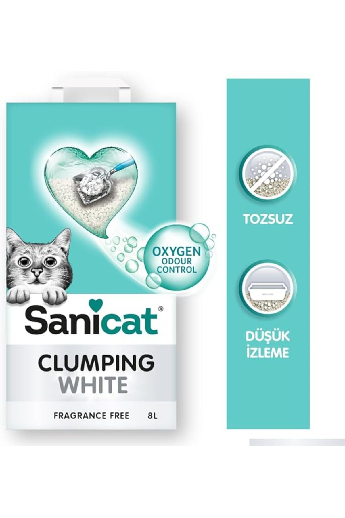 ShopZum Clumping White Topaklanan Kumu (Kokusuz) 8L