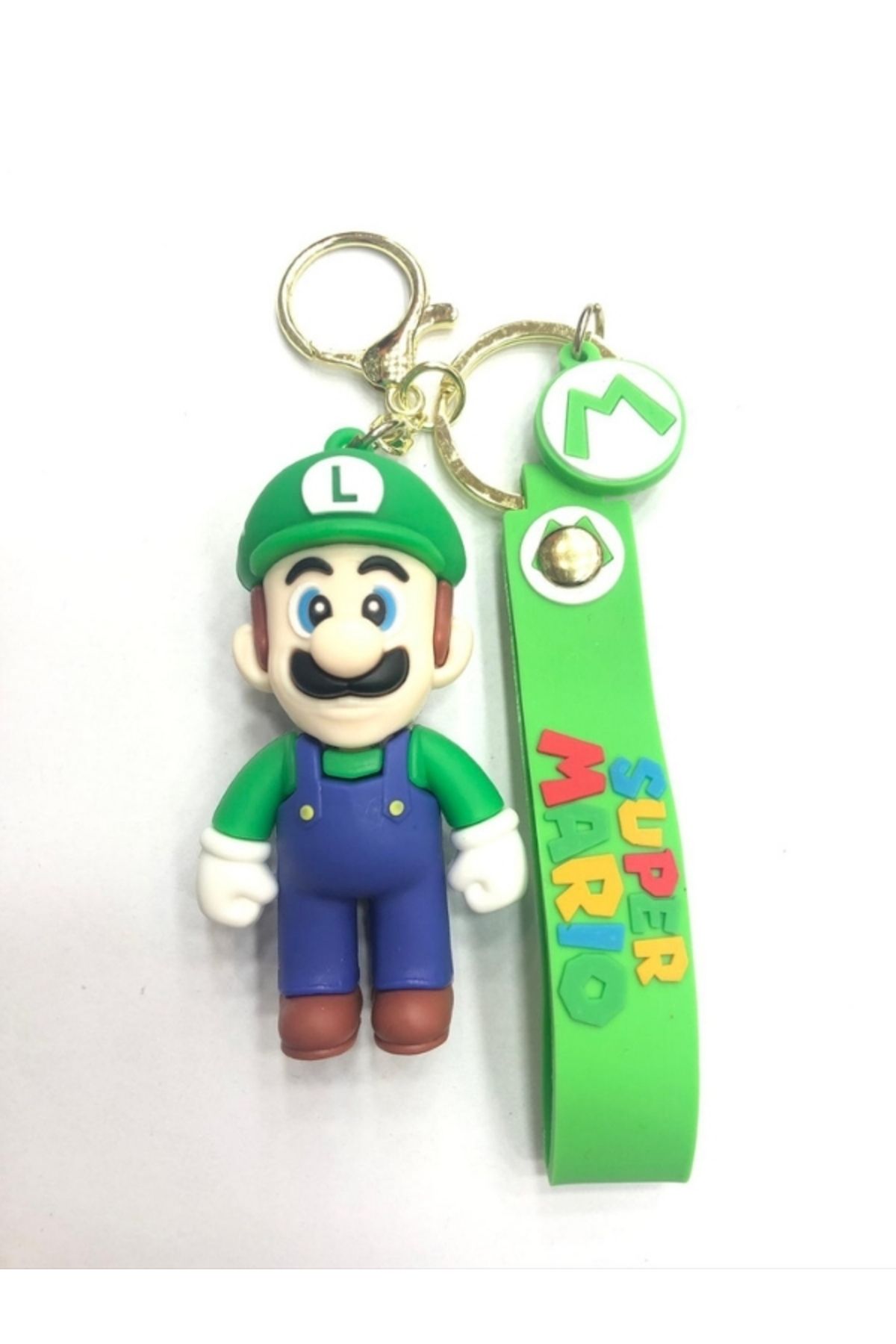 uğurlu dükkan 3D Luigi Super Mario Silikon Anahtarlık