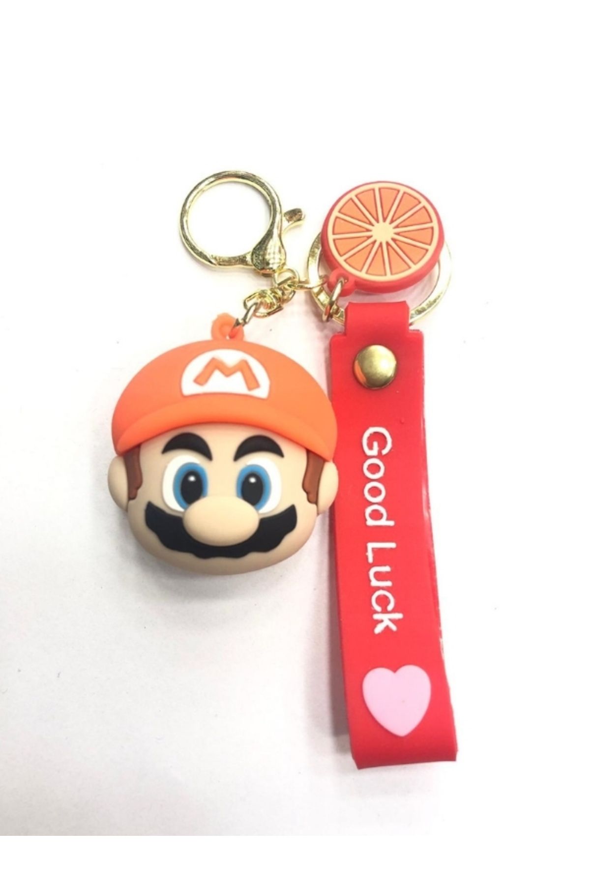 uğurlu dükkan 3D Koca Kafa Super Mario Silikon Anahtarlık