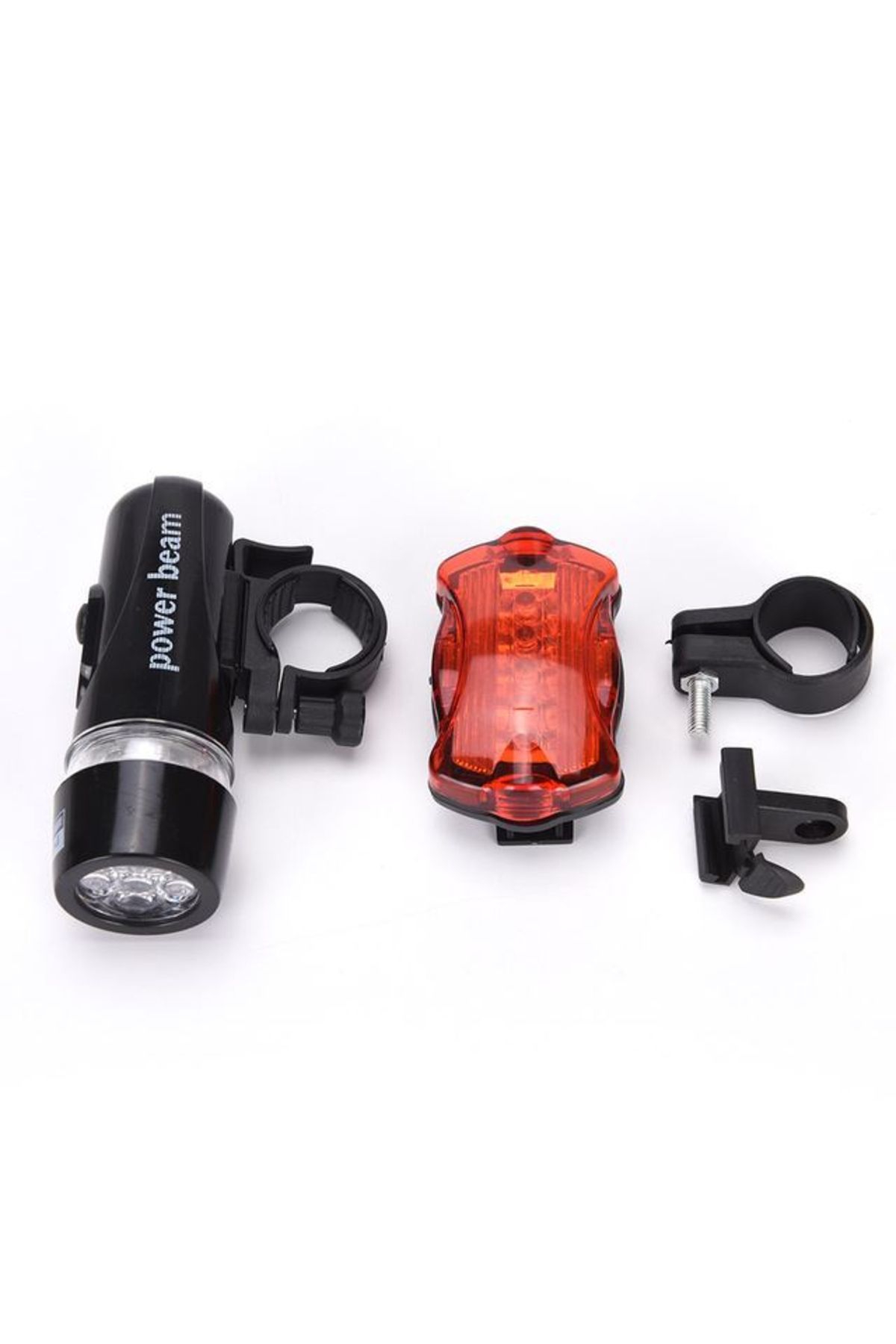 Diverse-Power Beam Bicycle Light Set - 5 LED Front + Rear - 7 Light Modes, Quick Handlebar Mount 4