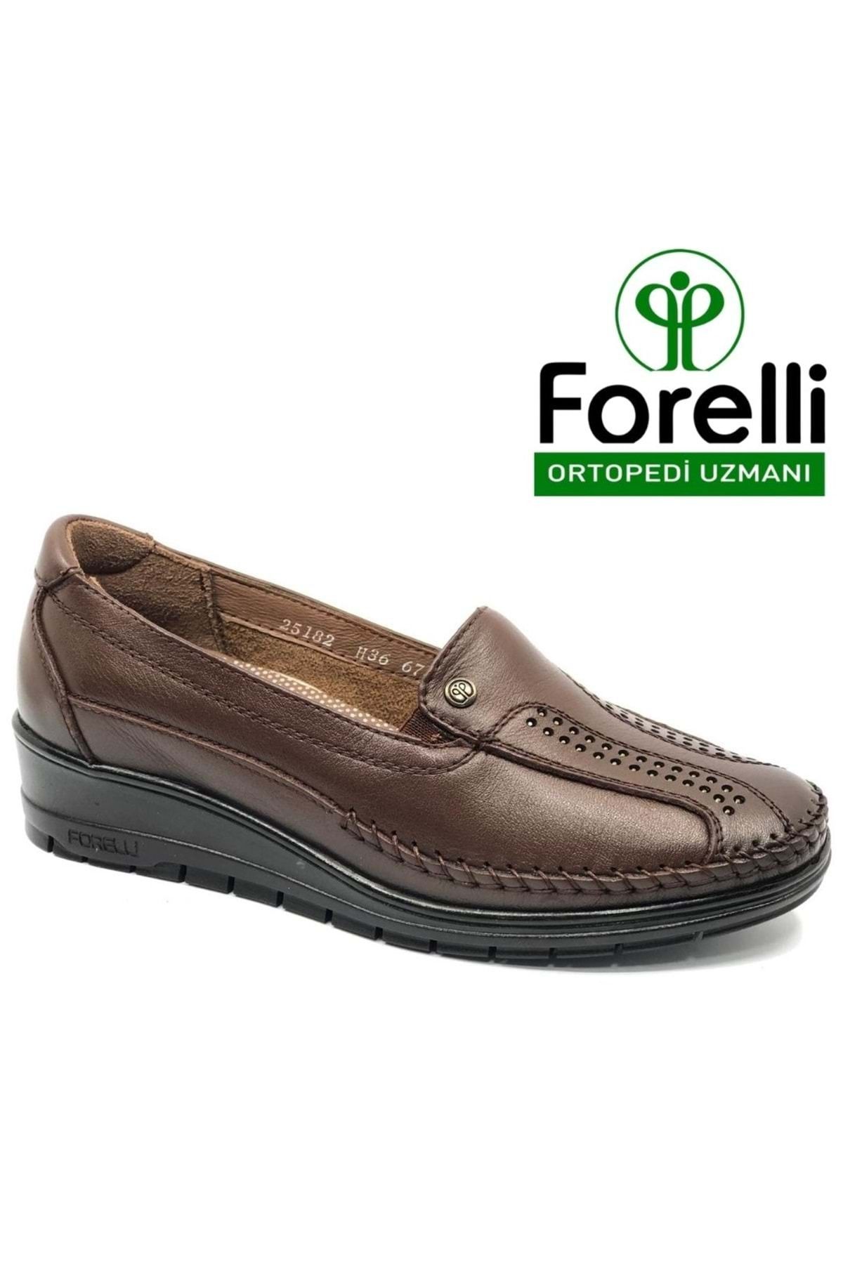 Forelli Morıza Hakiki Deri Ortopedik Comfort Kadın Casual Ayakkabı TABA