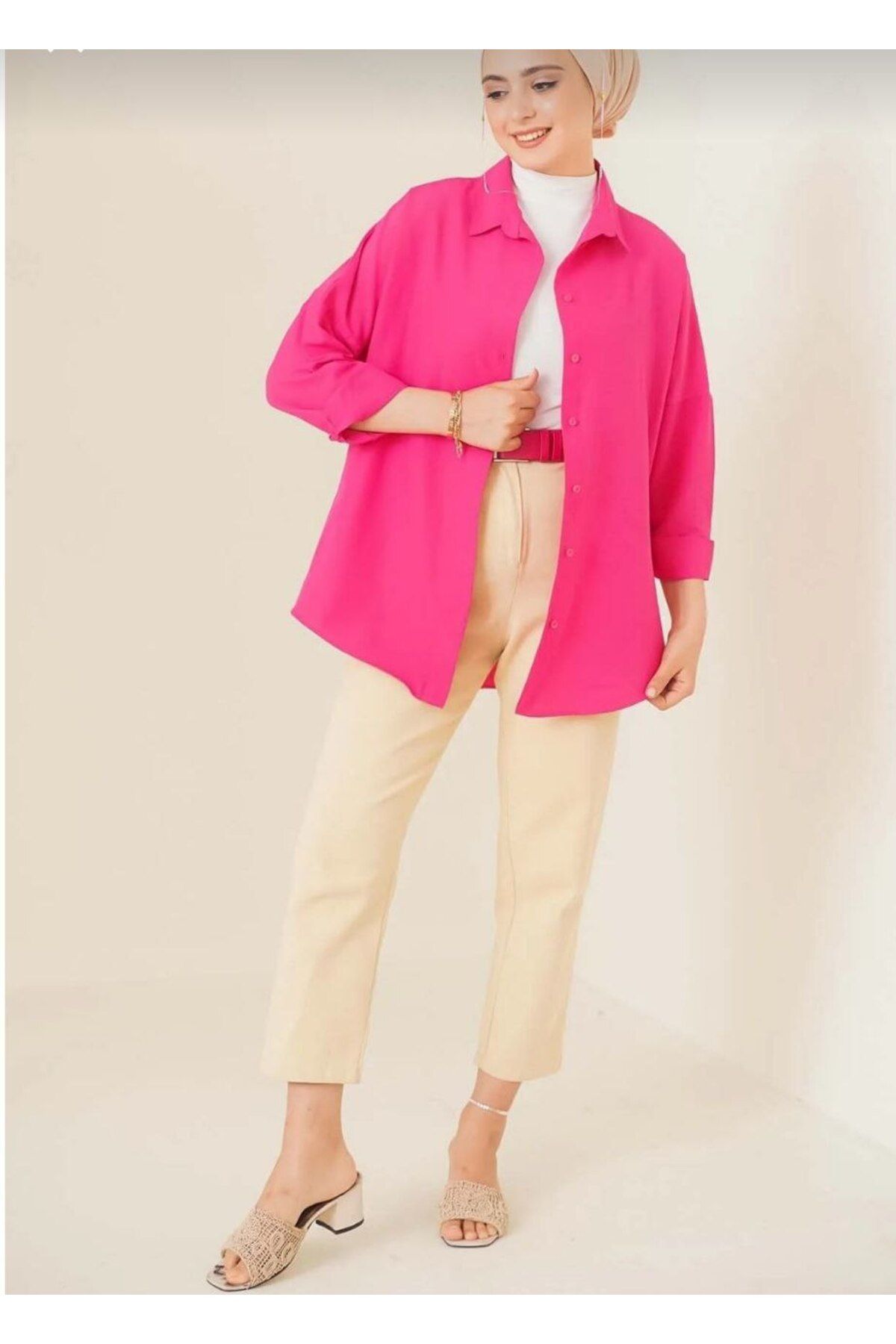 Elmas butik Elmas kadın oversize basic gömlek