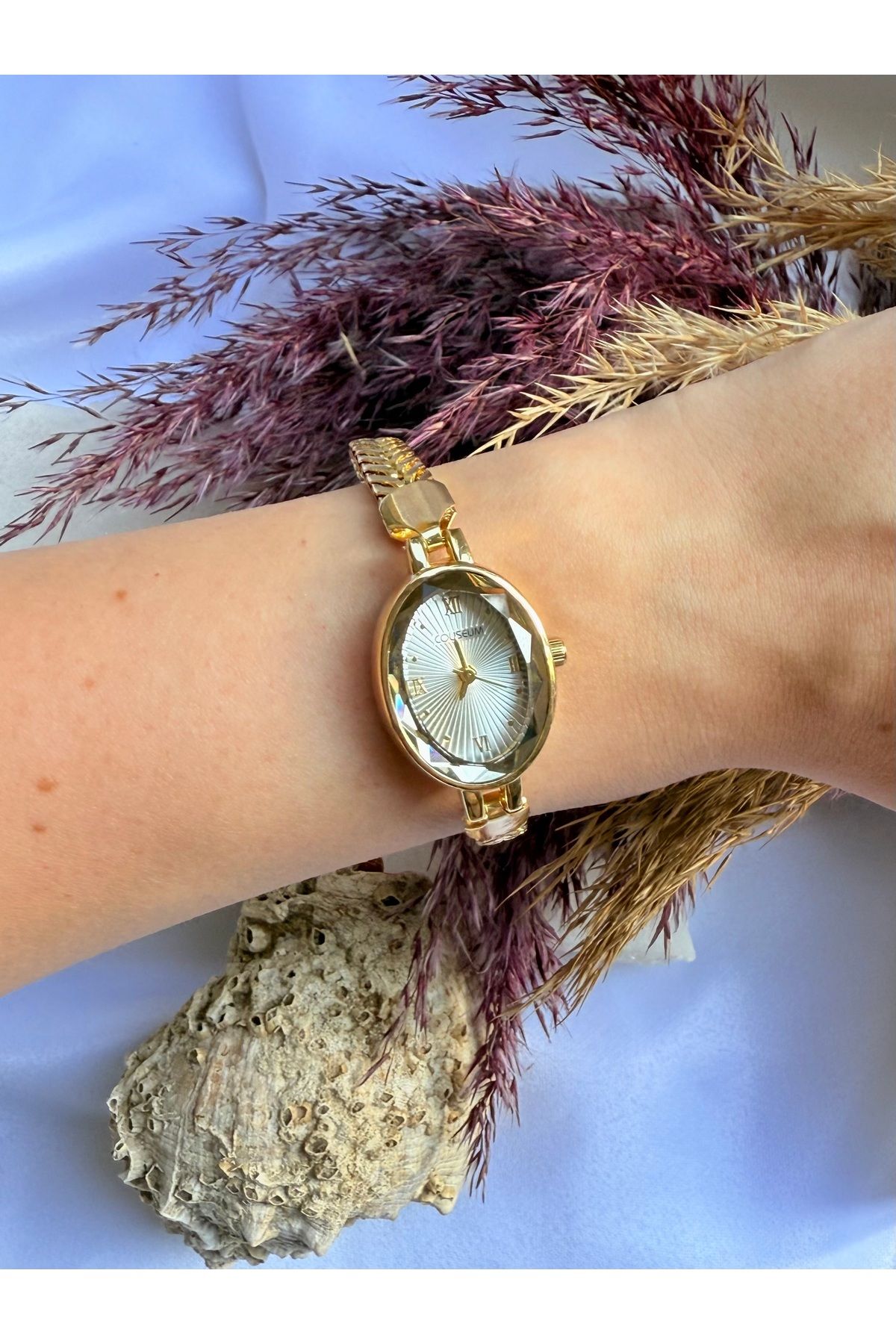 TD TRENDDURAGI Vintage Ayarlanabilir Kordon Gold İçi Beyaz Kadın Kol Saati