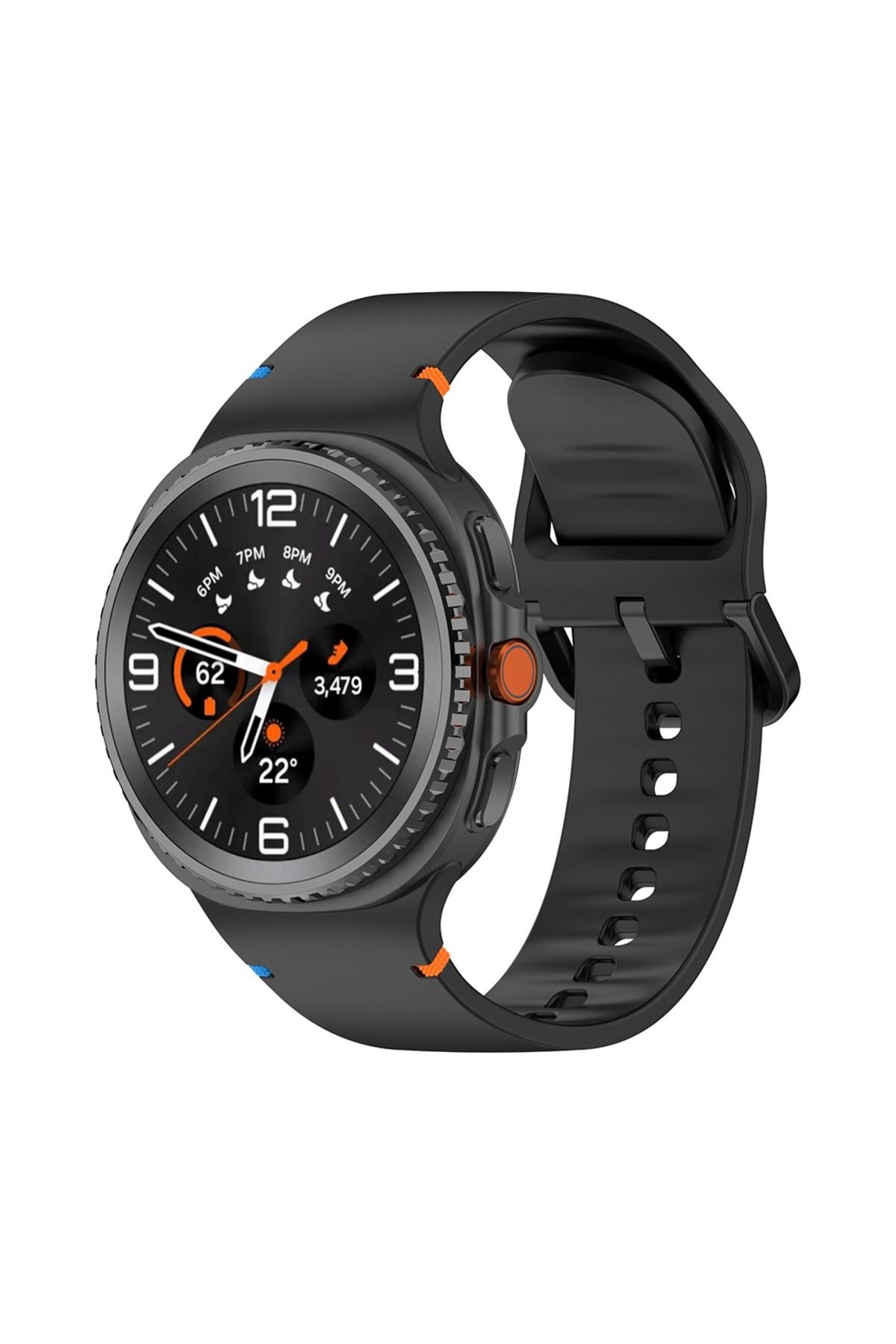NANOSPACE Samsung Galaxy Watch 8 Ultra İle Uyumlu Silikon Şık Görünümlü Klasik Kordon
