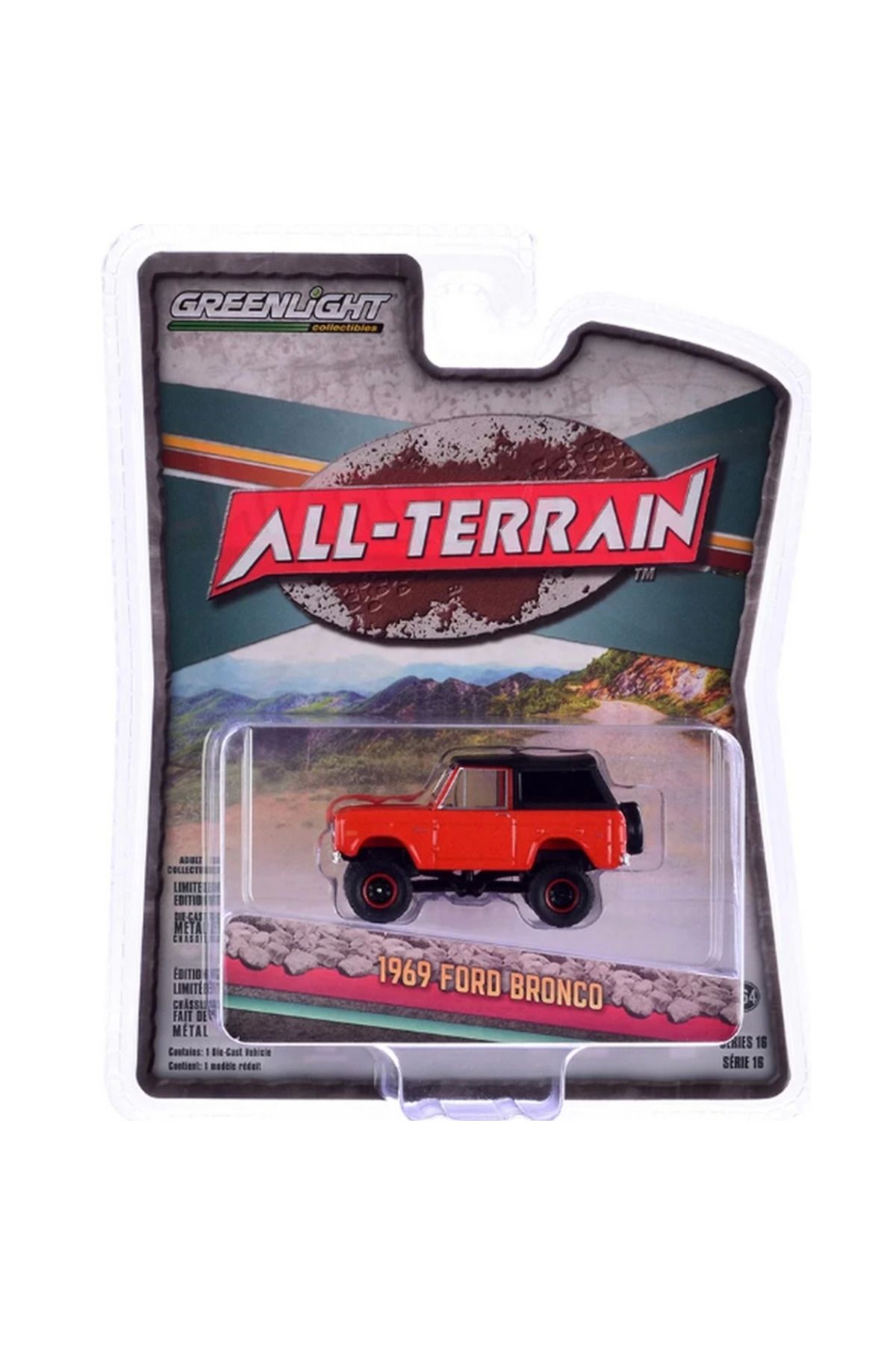 NW NessiWorld Nessiworld Greenlight 1/64 All-Terrain Series 16- 1969 Ford Bronco