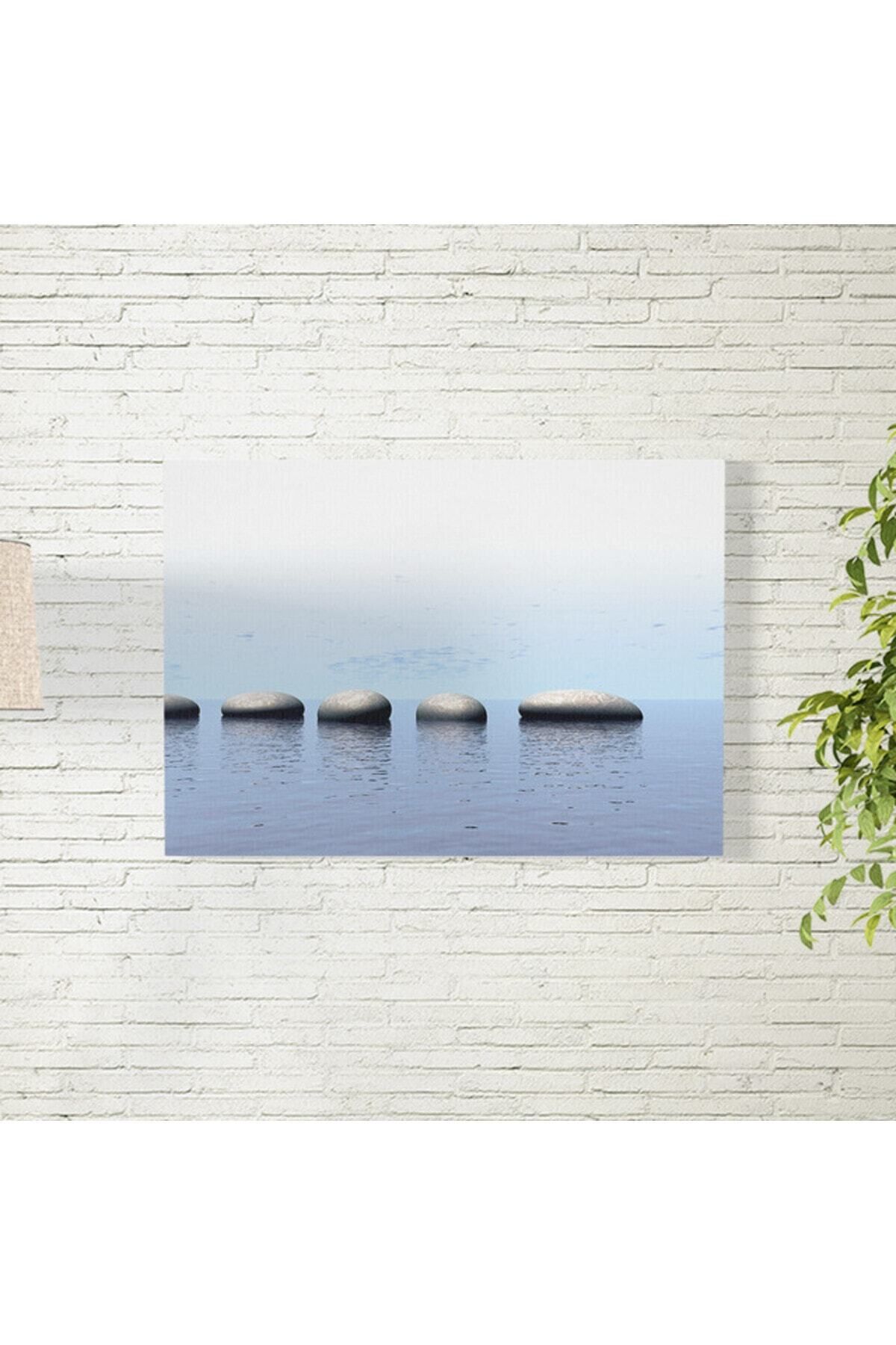 Elioure Su Üstündeki Taşlar Temalı 35x50 cm Posteri, Şık ve Doğal Dekorasyon Parçası