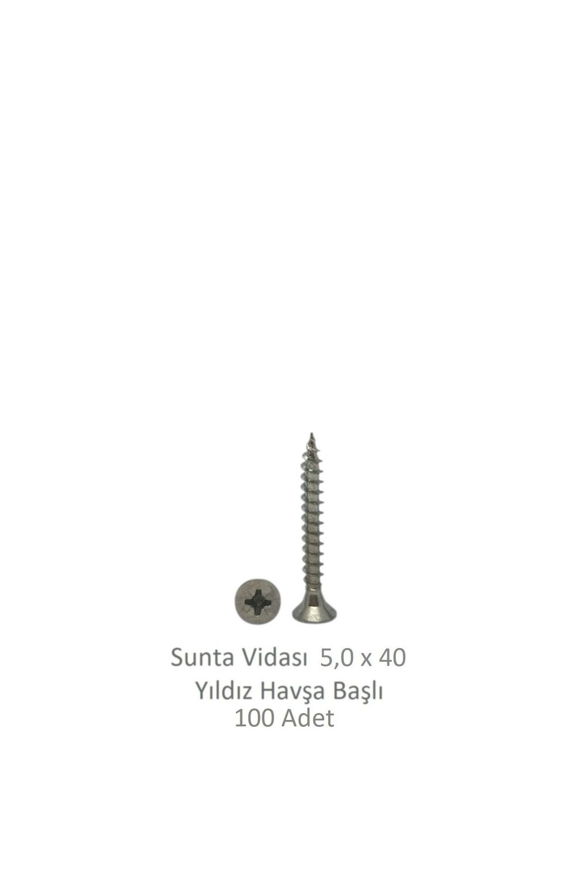 Adilon Sunta Vidası 5,0 x 40 mm 100 Adet YHB Vida