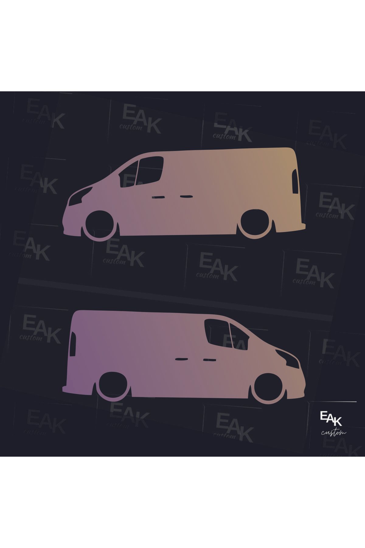 eakcustom RENAULT TRAFİC (YENİ) oto sticker (18cm x 7cm) (2ADET)