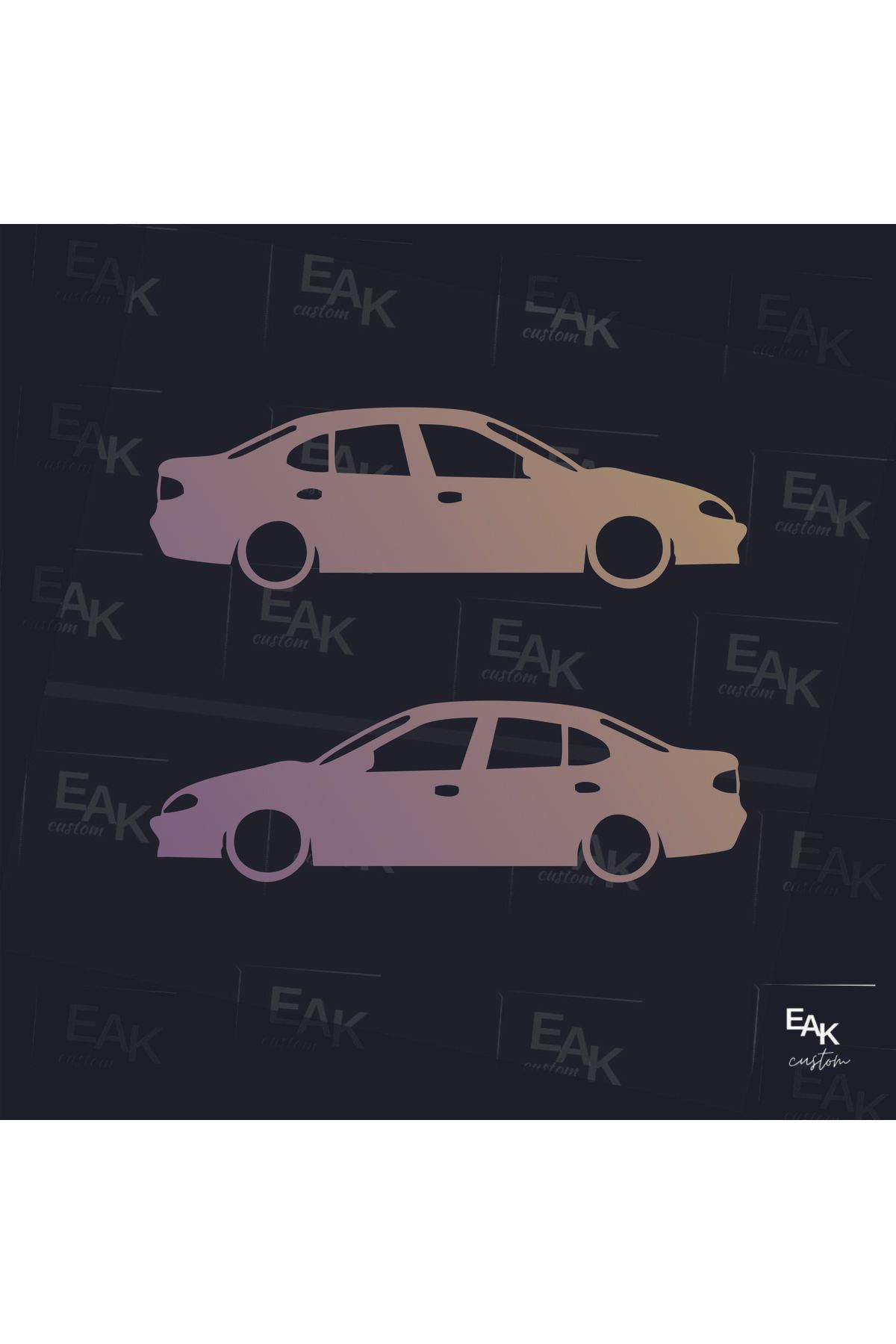 eakcustom RENAULT MEGANE 1 oto sticker (18cm x 5cm) (2ADET)