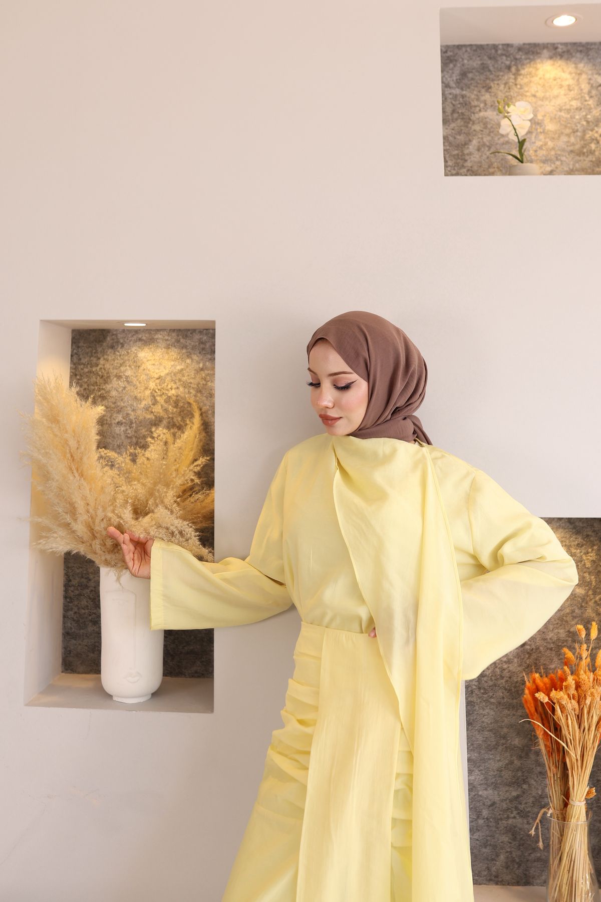 Butik Şal yaka etekli takım