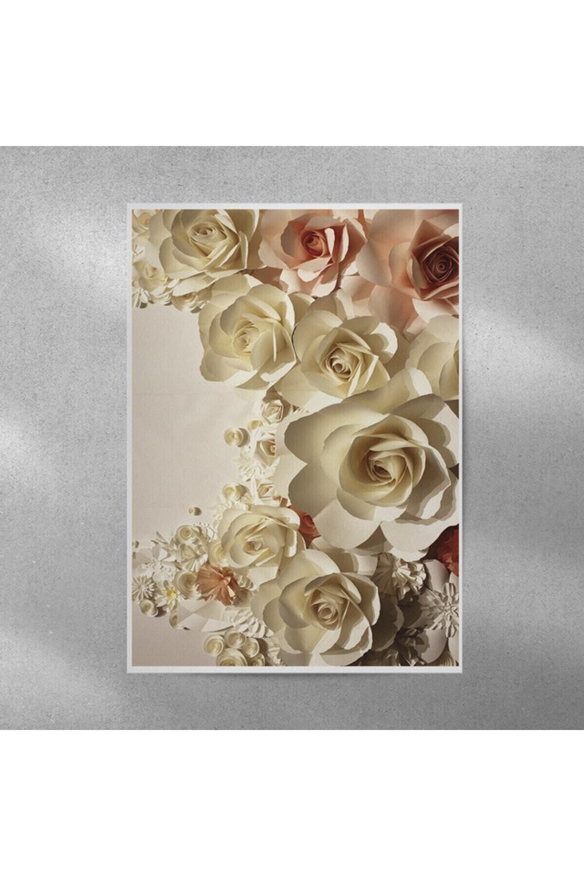 Elioure Güller Temalı Duvar Posteri 35x50 cm, Şık ve Renkli Dekorasyon Parçası