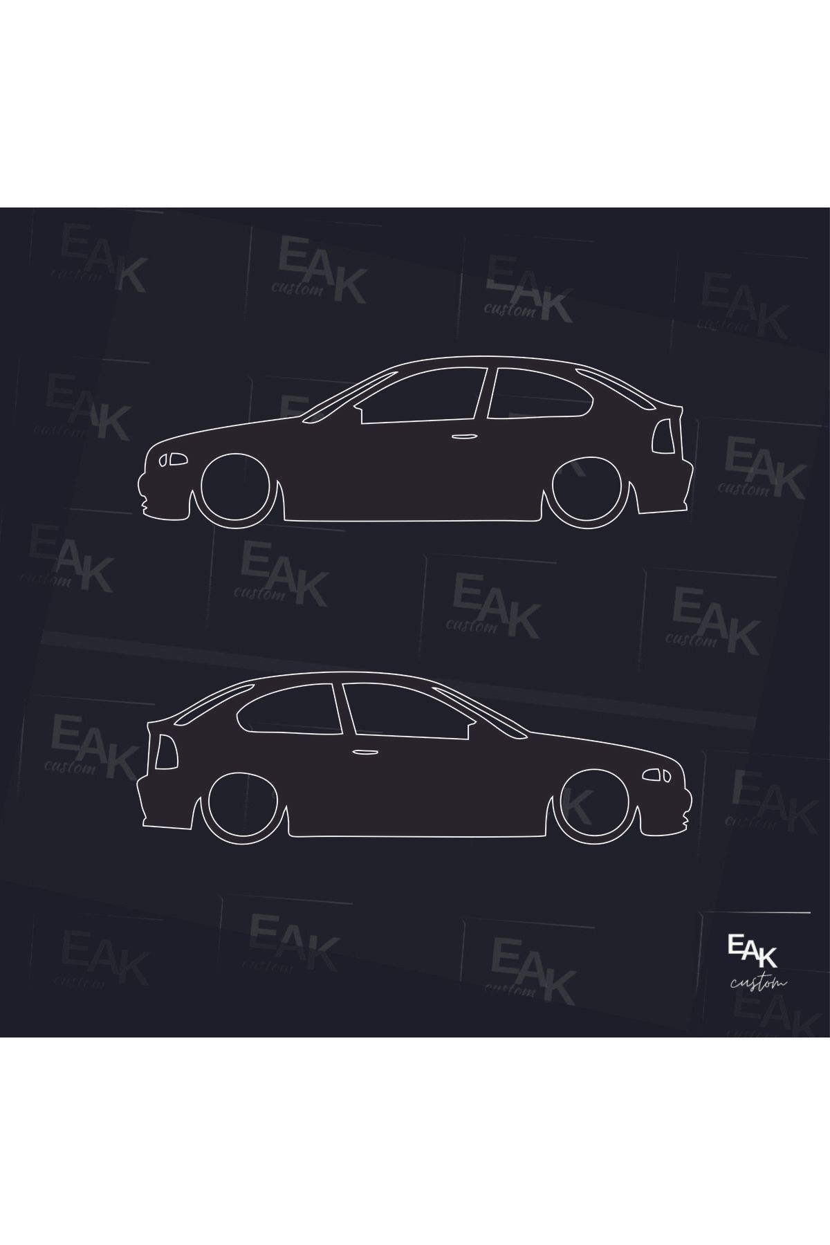 eakcustom BMW 3 SERİES (COMPACT) oto sticker (18cm x 5cm) (2ADET)