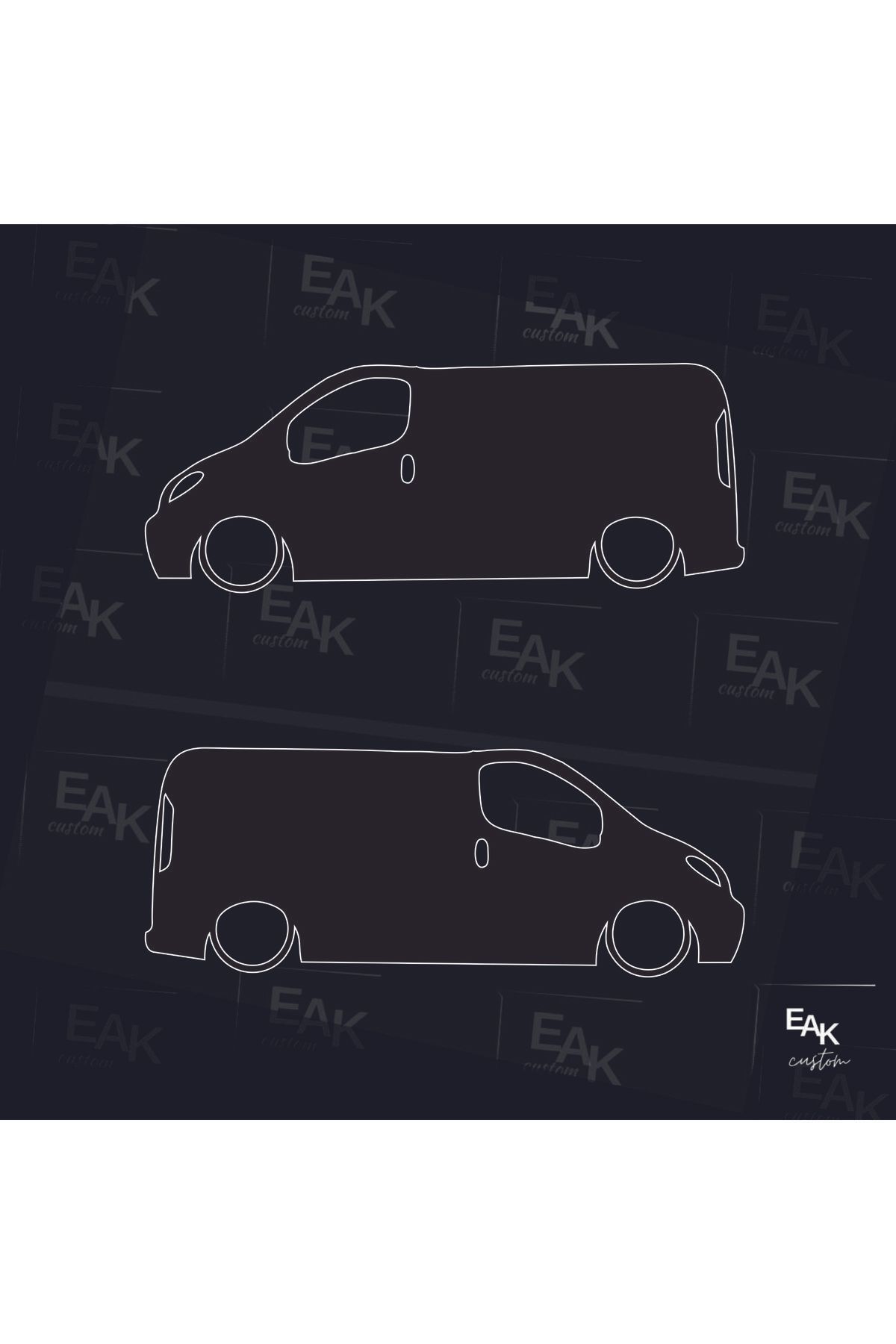 eakcustom RENAULT TRAFİC (ESKİ) oto sticker (18cm x 7cm) (2ADET)
