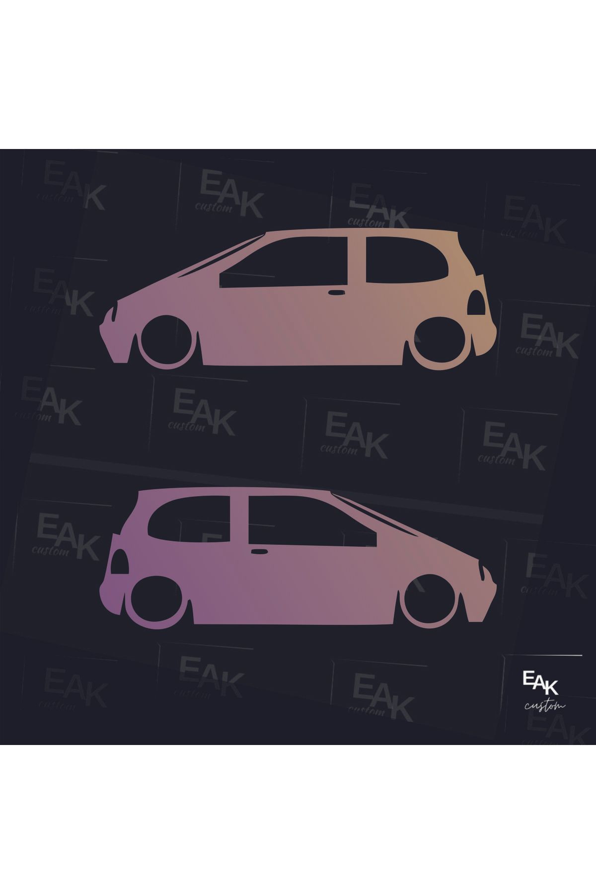 eakcustom RENAULT TWİNGO oto sticker (18cm x 5cm) (2ADET)
