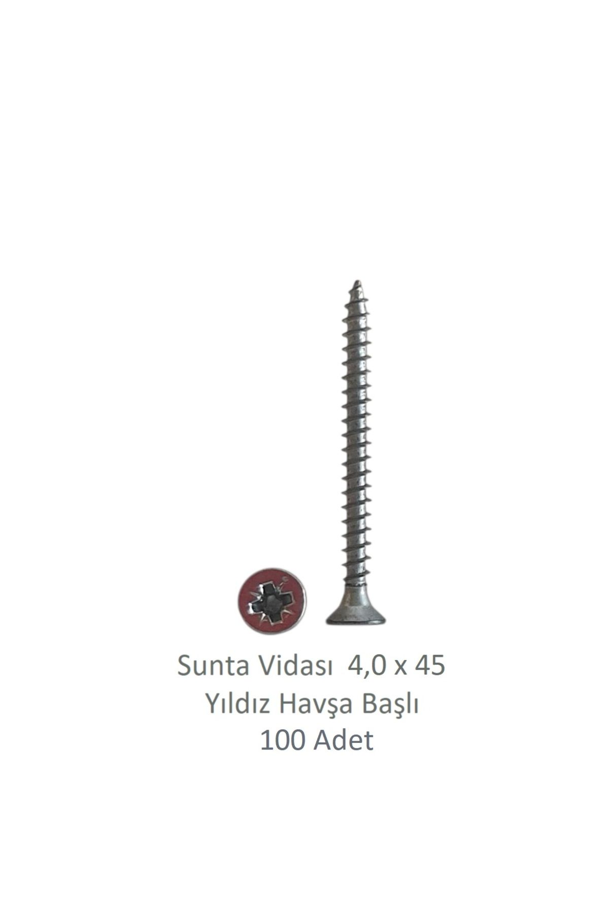 Adilon Sunta Vidası 4,0 x 45 mm 100 Adet YHB Vida
