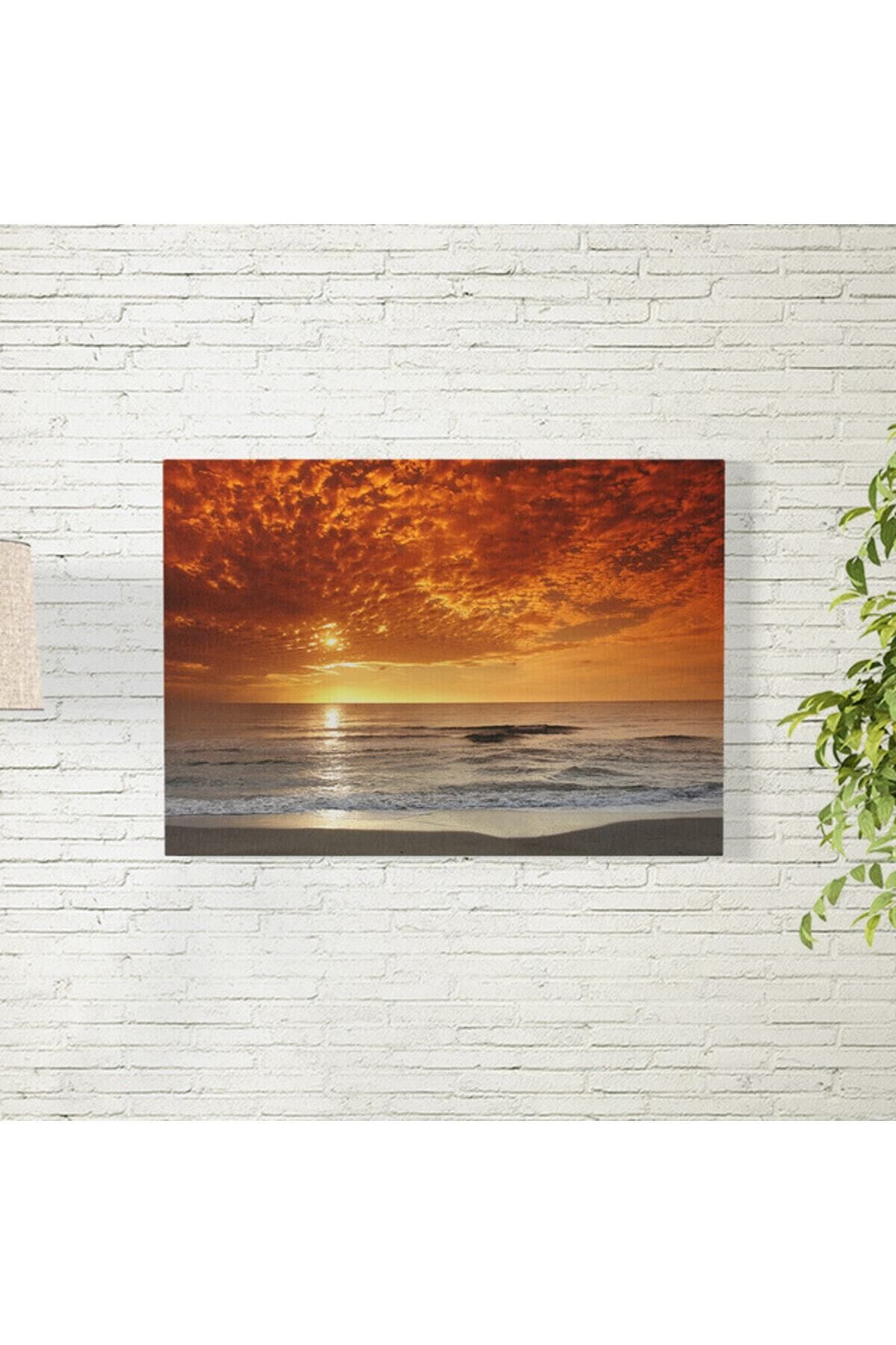 Elioure Denizde Gün Batımı Temalı Duvar Posteri 35x50 cm, Şık ve Huzurlu Dekorasyon Parçası