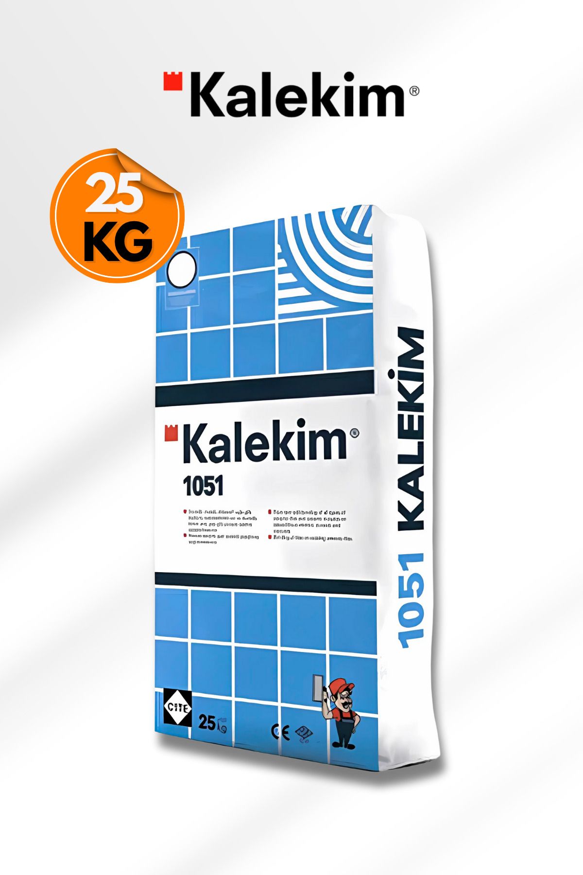 Kalekim 1051 (25 Kg) Çimento Esaslı Gri Seramik, Fayans Ve Karo Yapıştırma Harcı - Yüksek Mukavemet