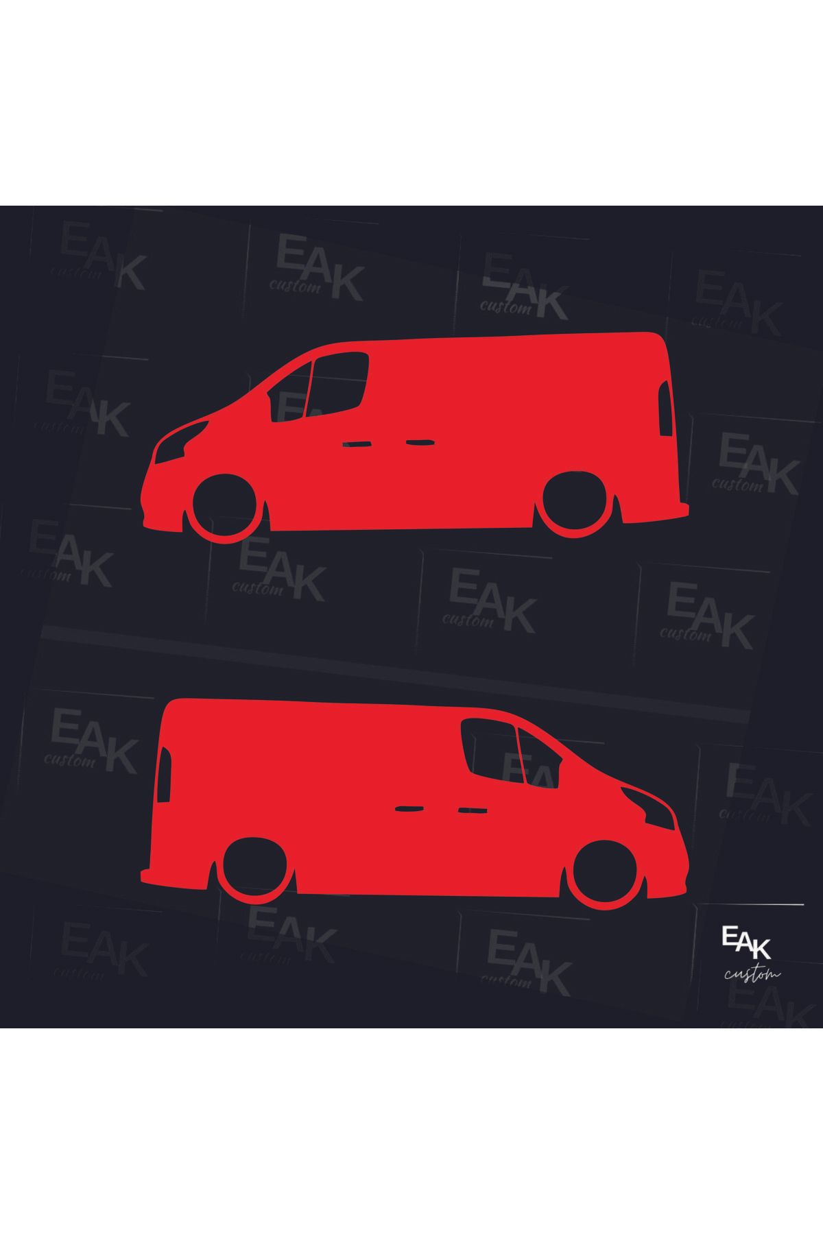 eakcustom RENAULT TRAFİC (YENİ) oto sticker (18cm x 7cm) (2ADET)