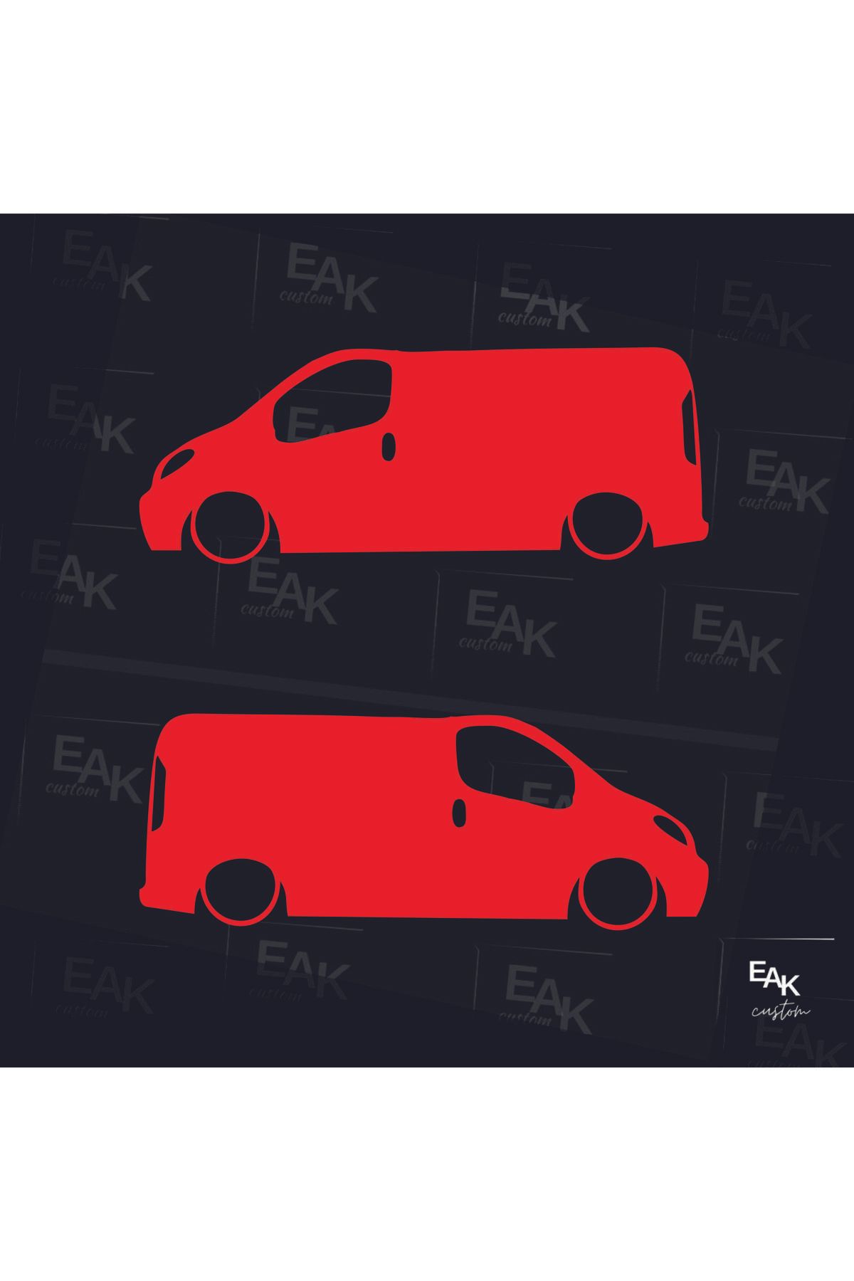 eakcustom RENAULT TRAFİC (ESKİ) oto sticker (18cm x 7cm) (2ADET)