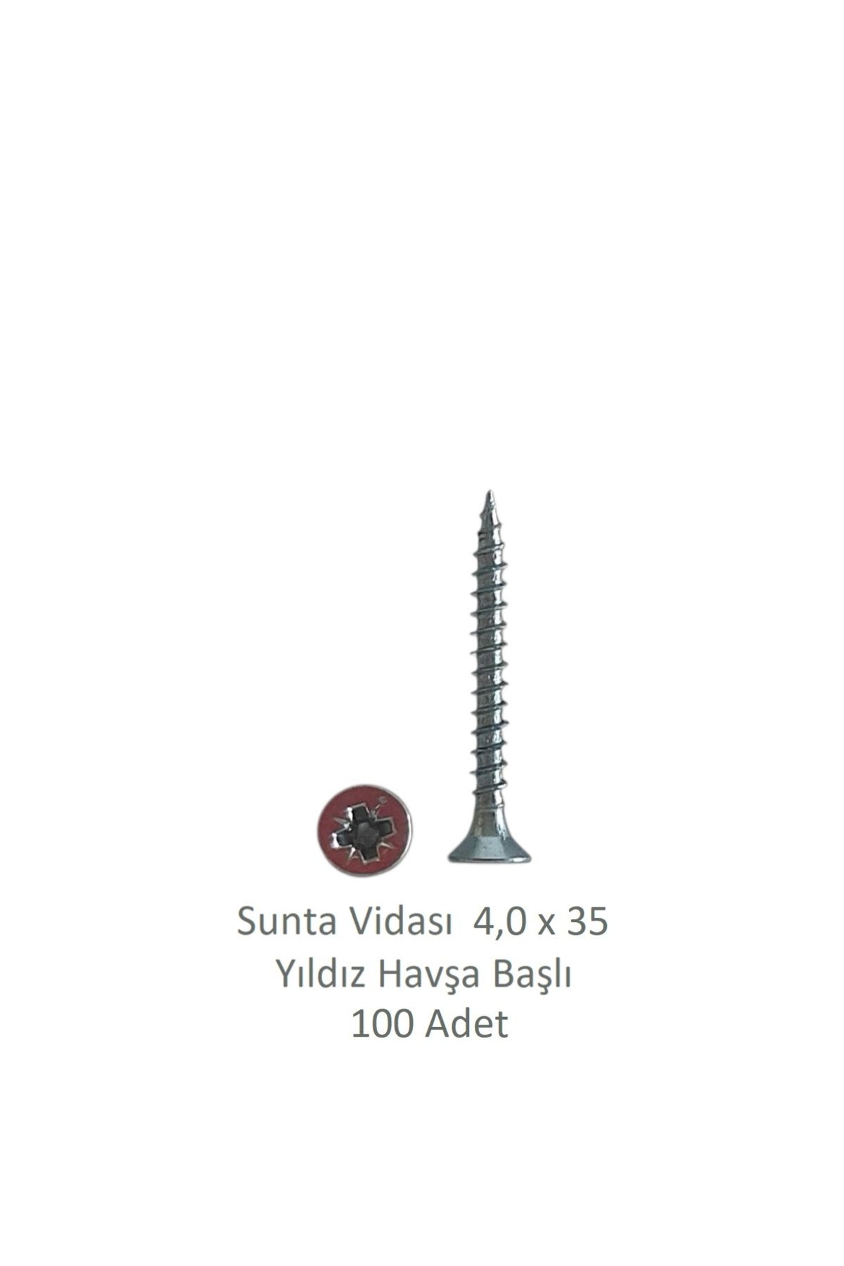 Adilon Sunta Vidası 4,0 x 35 mm 100 Adet YHB Vida