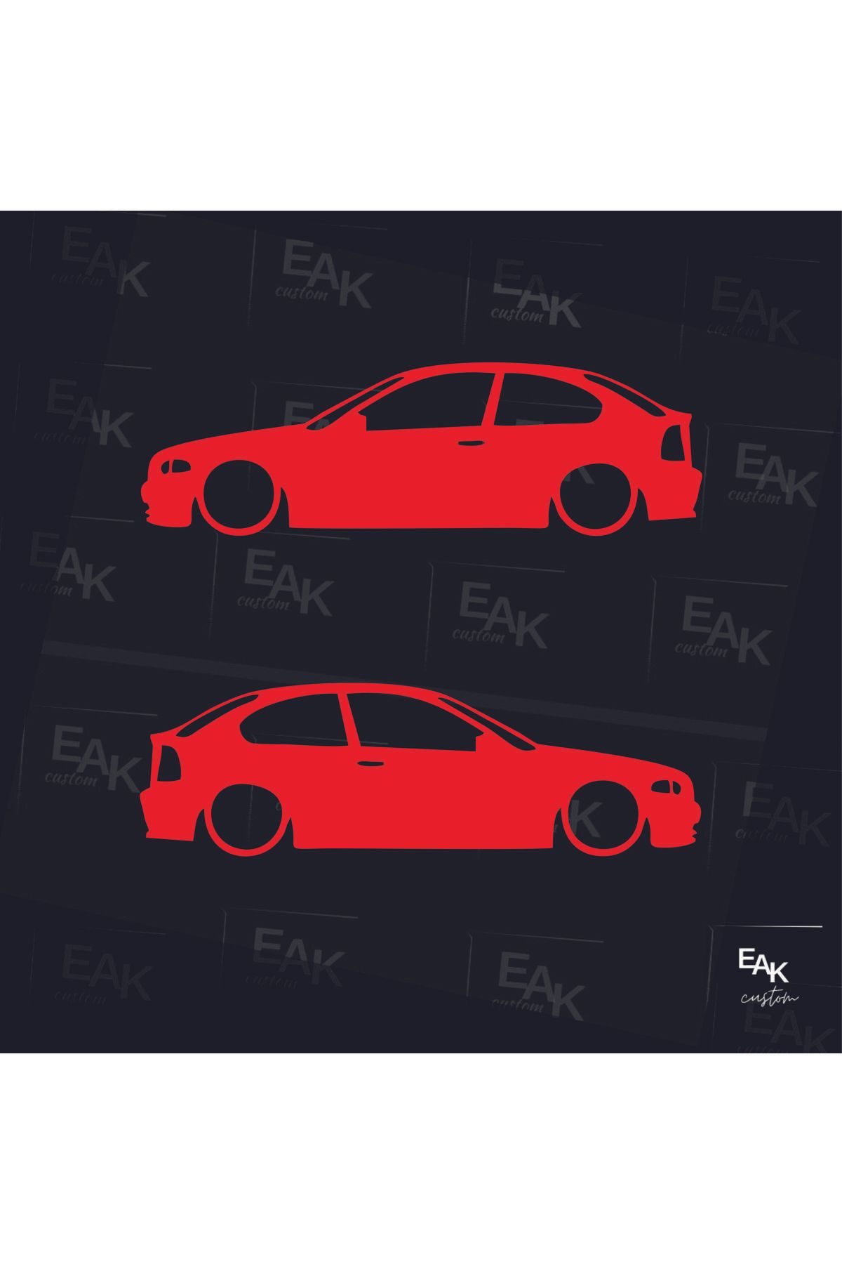 eakcustom BMW 3 SERİES (COMPACT) oto sticker (18cm x 5cm) (2ADET)