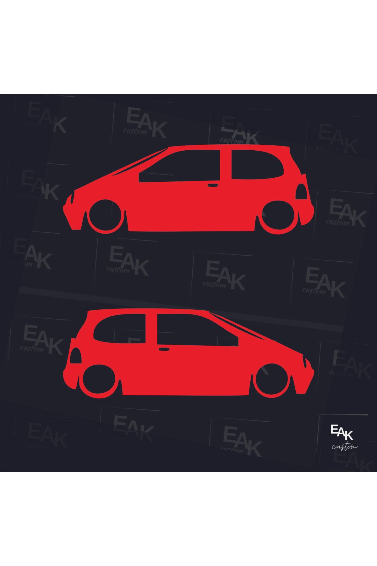 eakcustom RENAULT TWİNGO oto sticker (18cm x 5cm) (2ADET)
