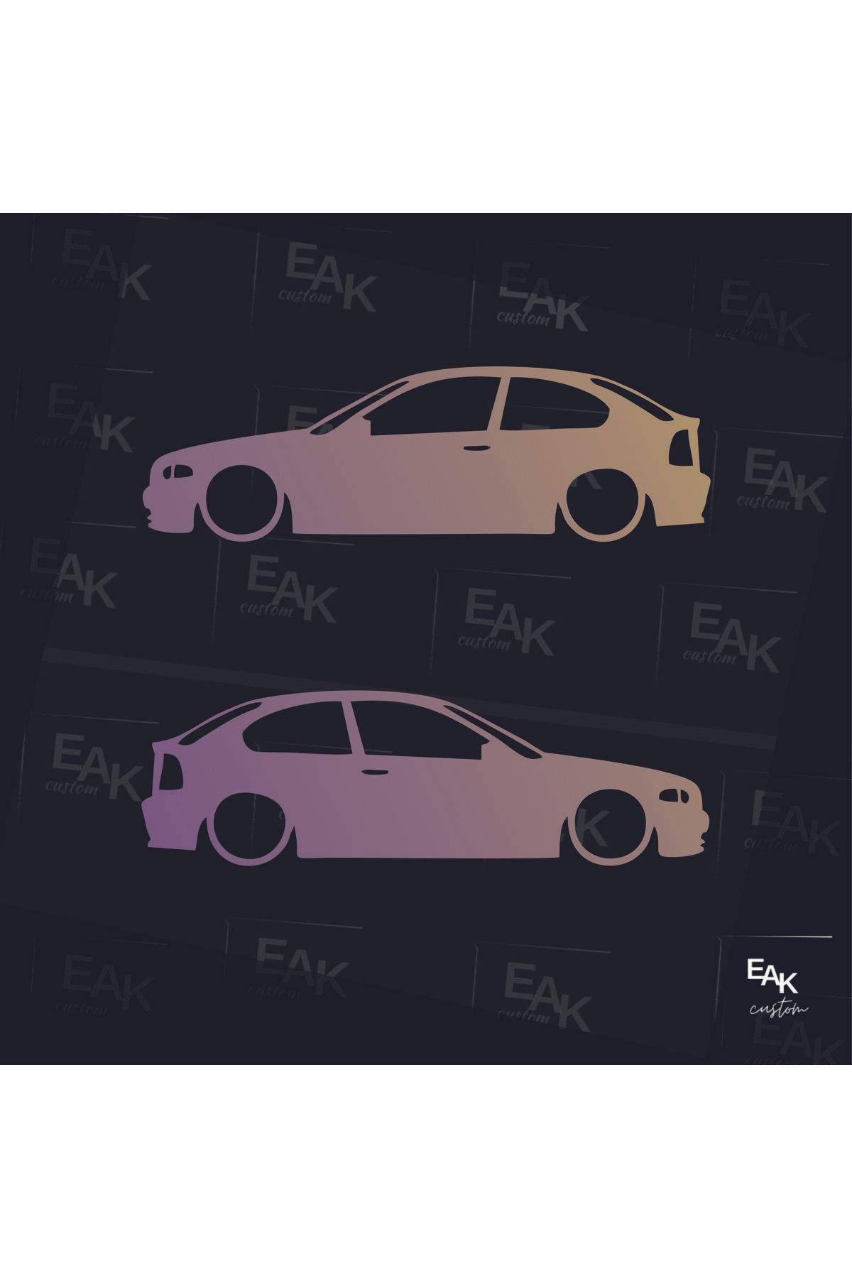 eakcustom BMW 3 SERİES (COMPACT) oto sticker (18cm x 5cm) (2ADET)