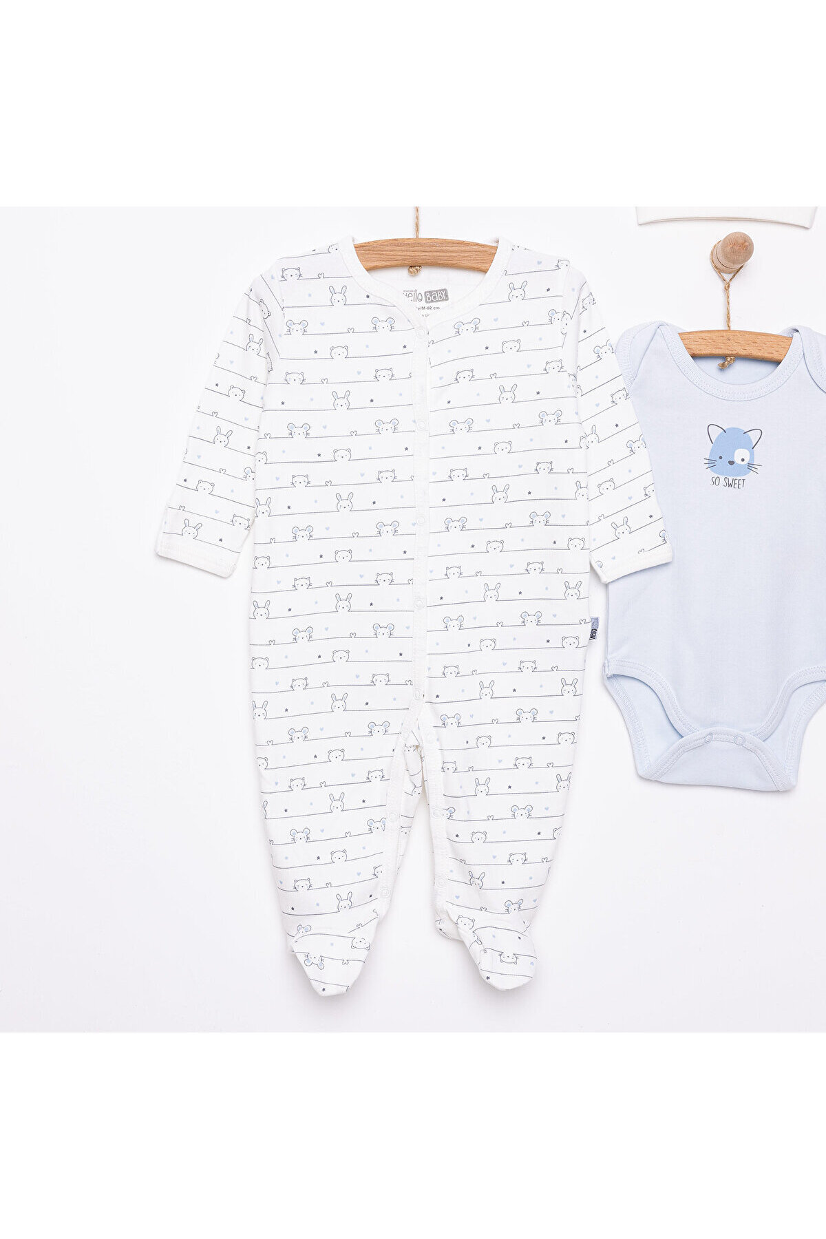 ebebek Hello Baby HelloBaby Yenidoğan Tulum-Body-Şapka fotoğrafı 3 (önizleme)