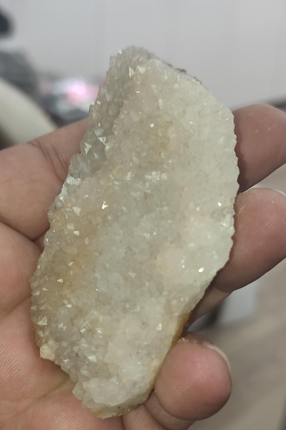 Elioure Beyaz Kuvars Taşı Doğaltaş Ham İşlenmemiş 115 gr Dekoratif Kütle