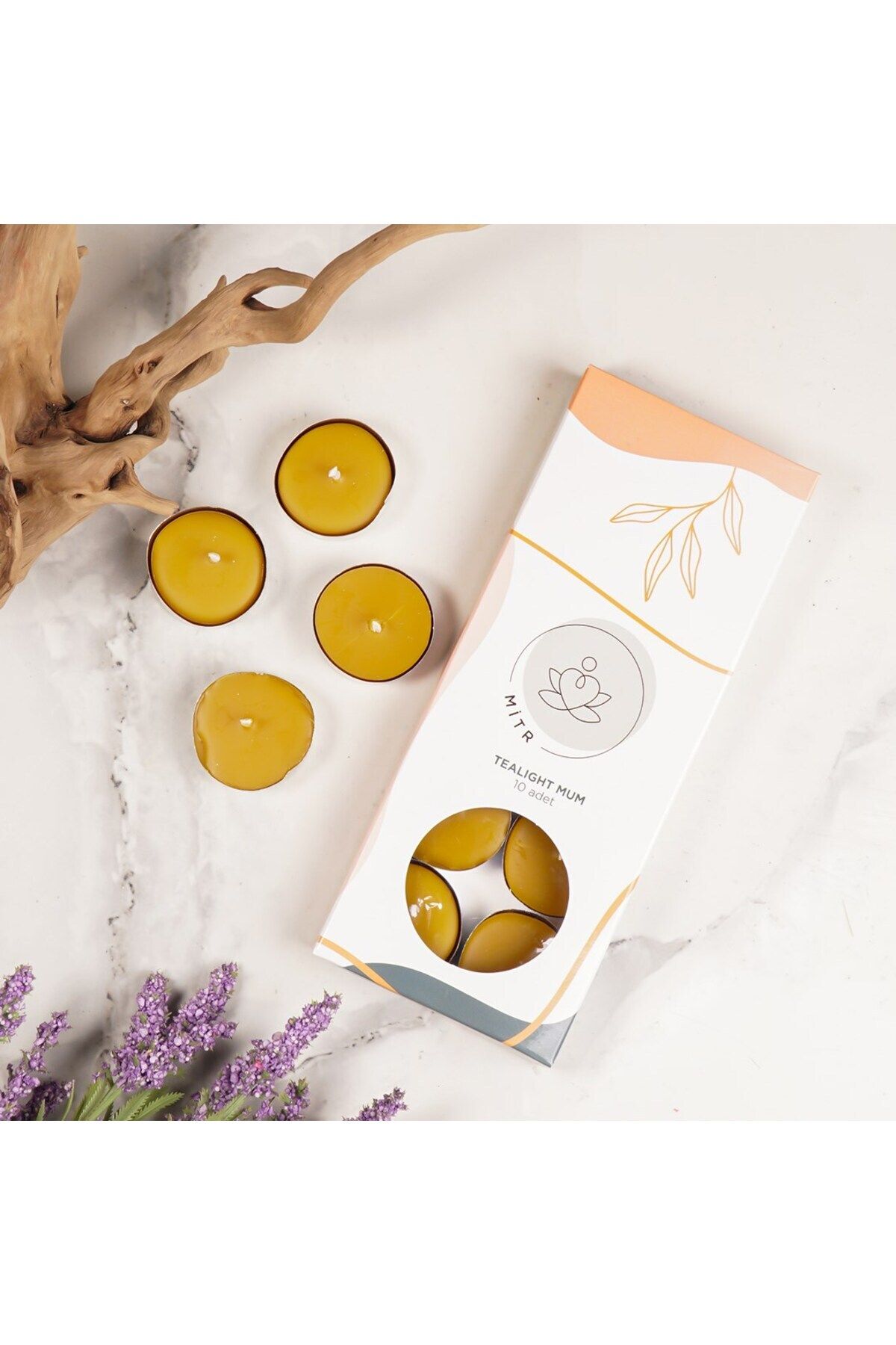 Elioure Balmumu Tealight Mum, doğal ve şık aydınlatma seçeneği