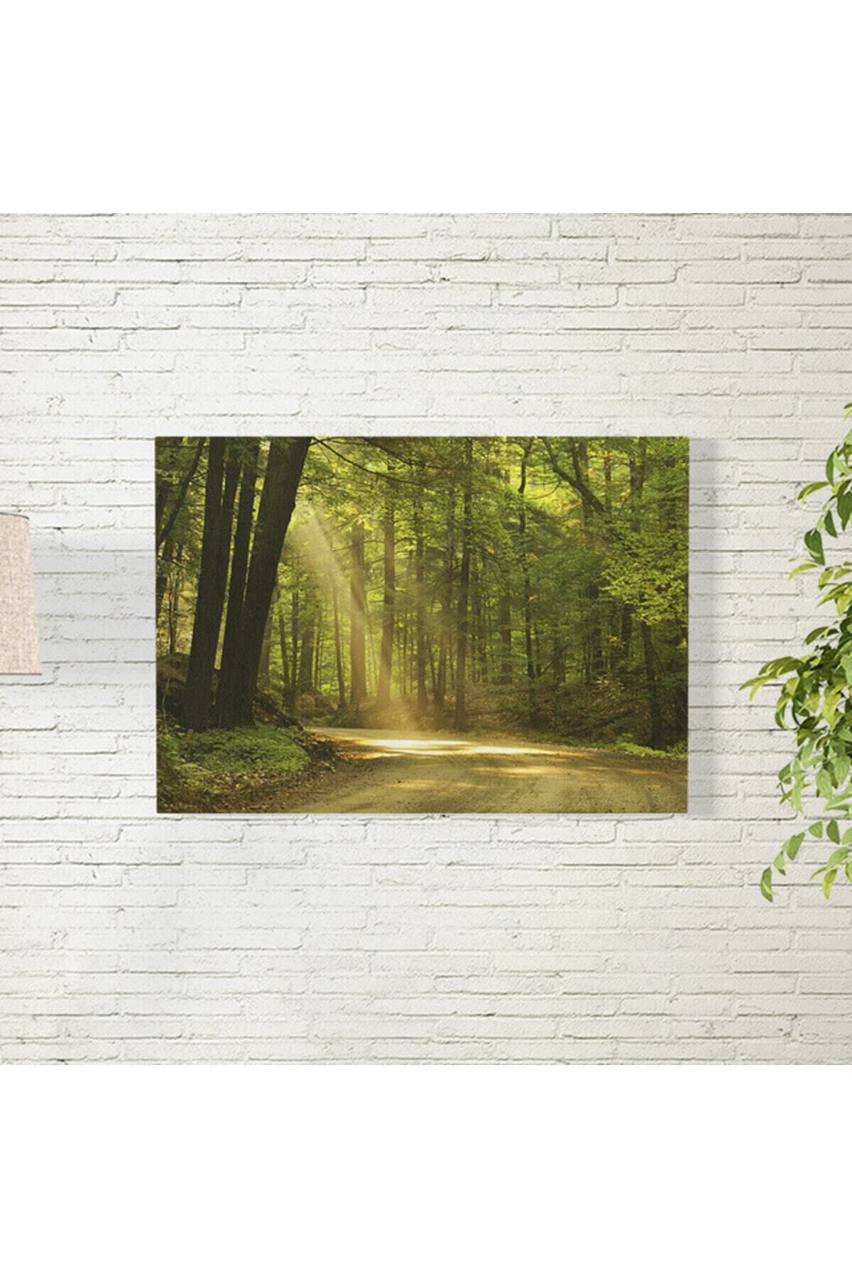 Elioure Orman Yolu Temalı Çerçeveli Poster 35x50 cm, doğal ve şık dekorasyon seçeneği