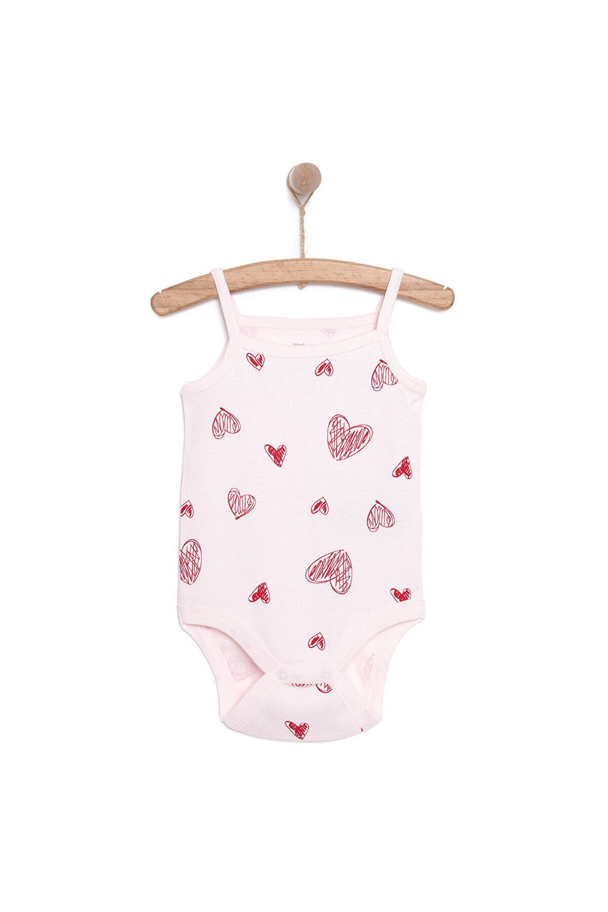 ebebek Hello Baby HelloBaby Kız Bebek Body Bisiklet Yaka İp Askılı Pembe