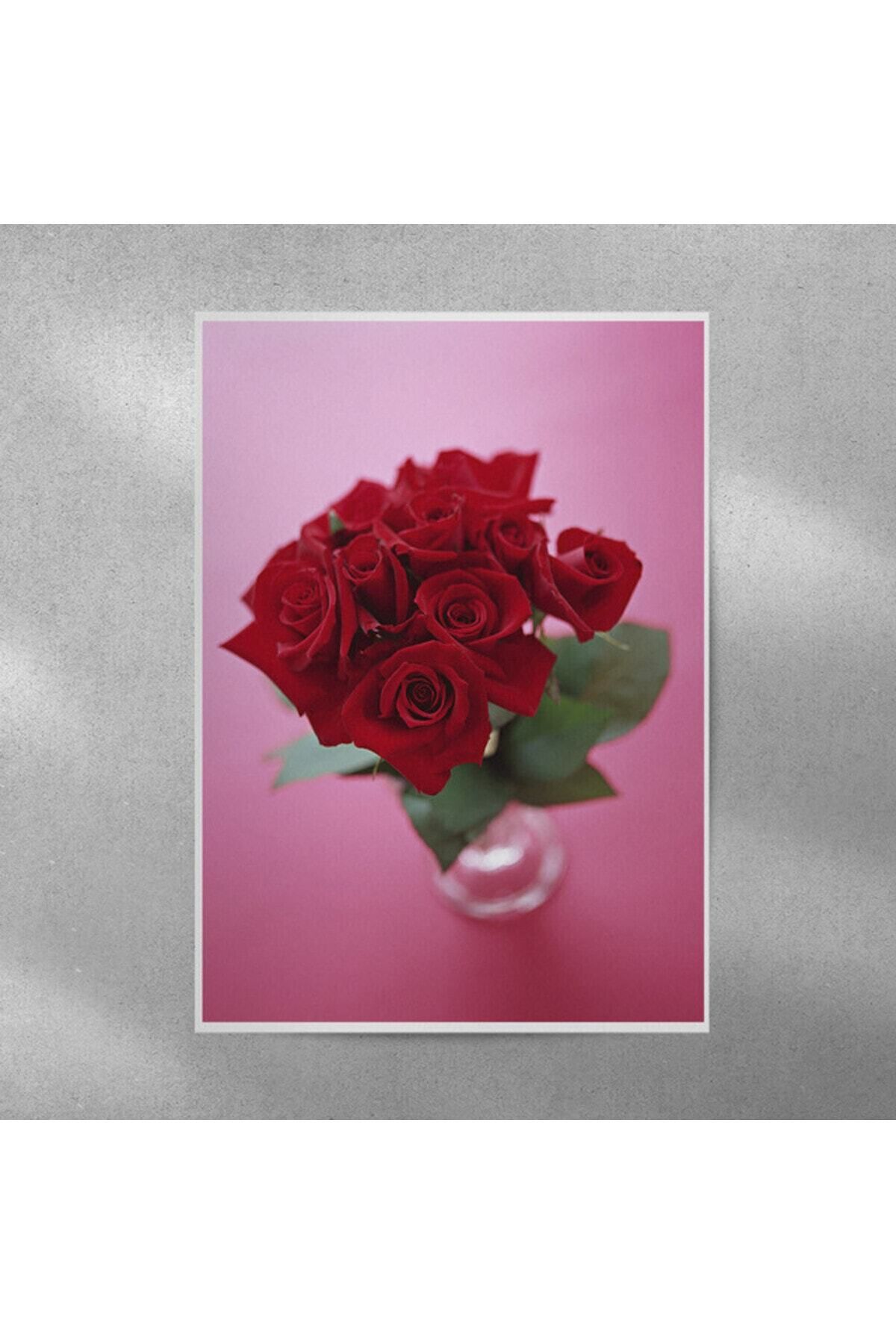 Elioure Gül Temalı Dekoratif Poster 35x50 cm, Şık ve Havalı Duvar Süsü
