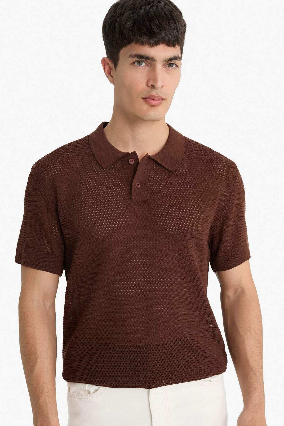 DeFacto Standart Fit Triko Kısa Kollu Polo Tişört C9582AX25SM