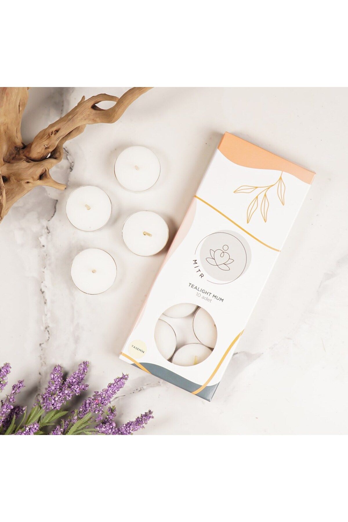 Elioure Yasemin Kokulu Tealight Mum, Şık ve Hoş Atmosfer Yaratıcı Aydınlatma
