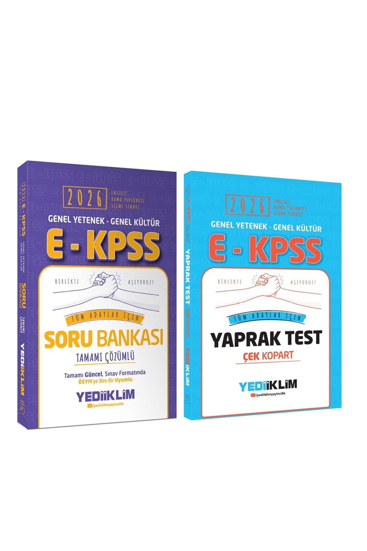 Ankara Kitap Merkezi Yediiklim 2026 EKPSS Genel Yetenek Genel Kültür Tüm Adaylar İçin Soru ve Yaprak Test Seti 2 Kitap